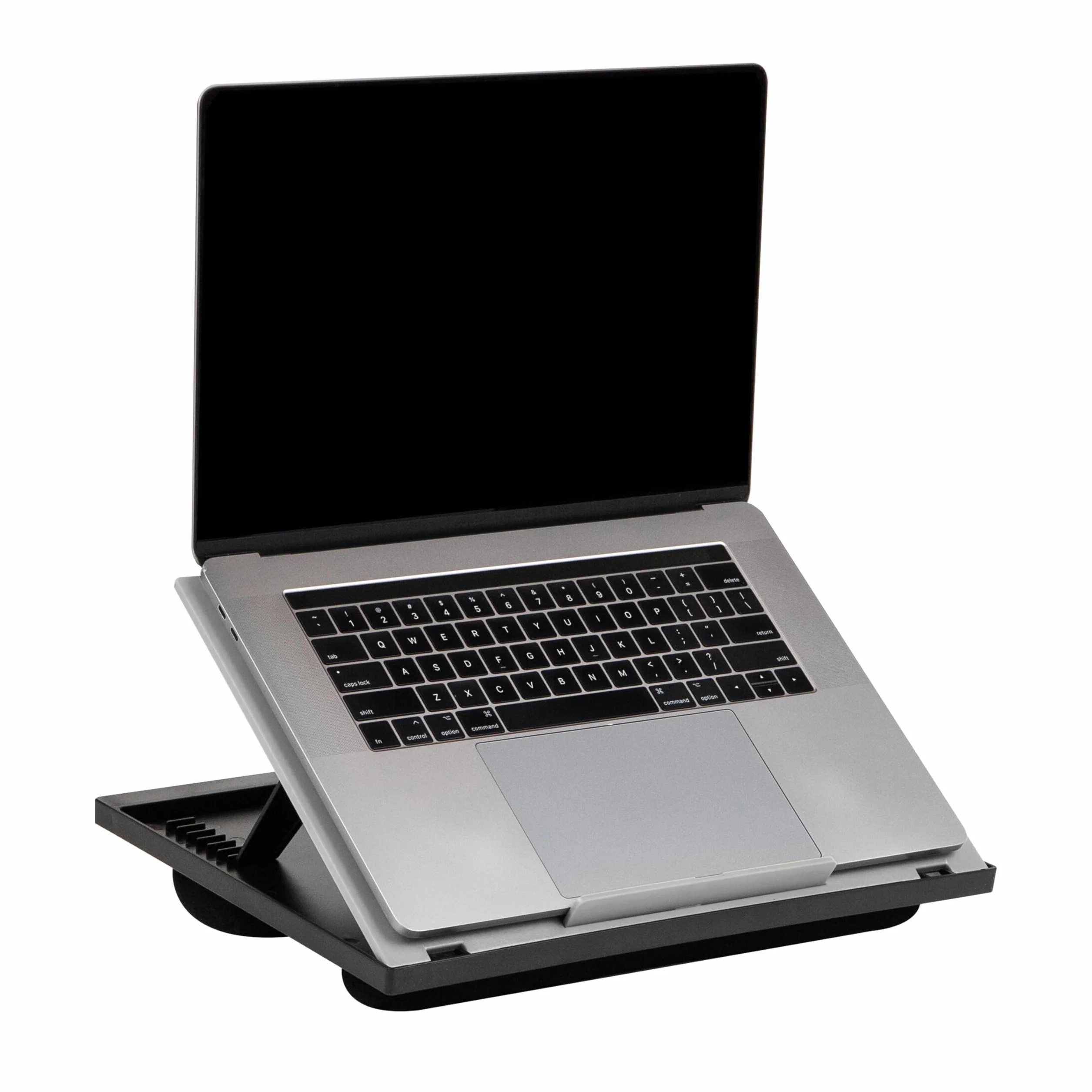 Mind Reader Anchor Collection, scrivania portatile regolabile a 8 posizioni con cuscini integrati, grigio