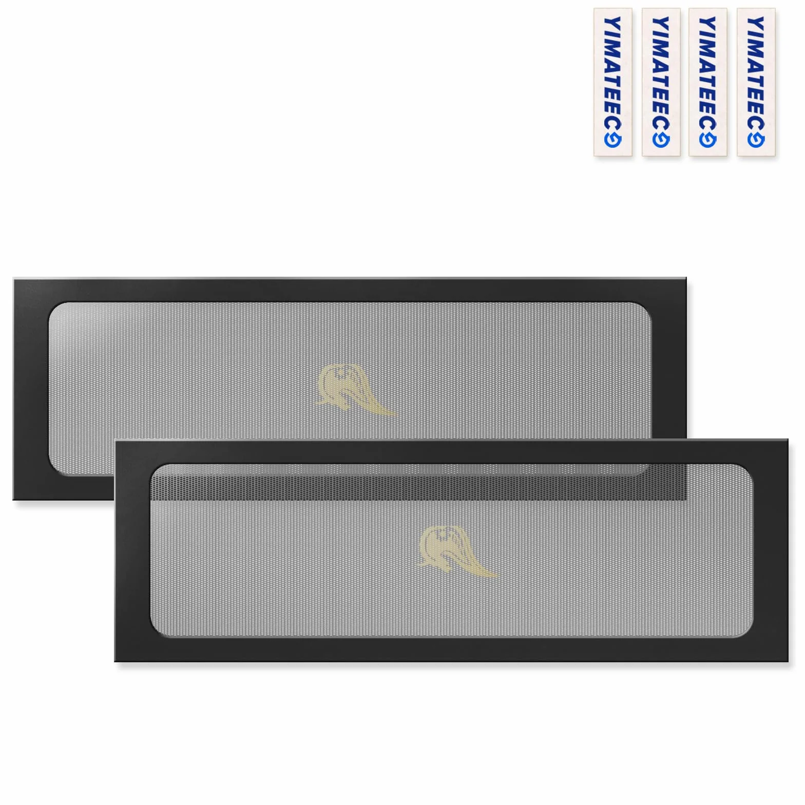 Filtro Antipolvere PC 360mm Magnetico Filtro per ventola computer Griglia a Rete Ventola di Raffreddamento PVC per Computer Case(PVC Gentiluomo, 120 * 360 mm, 2 Pezzi, Nero)