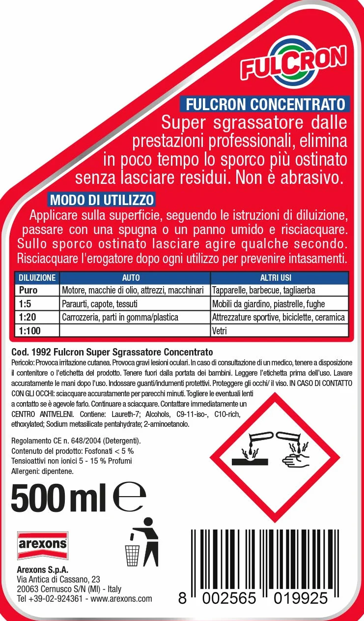 Fulcron Sgrassatore Spray 500 ml