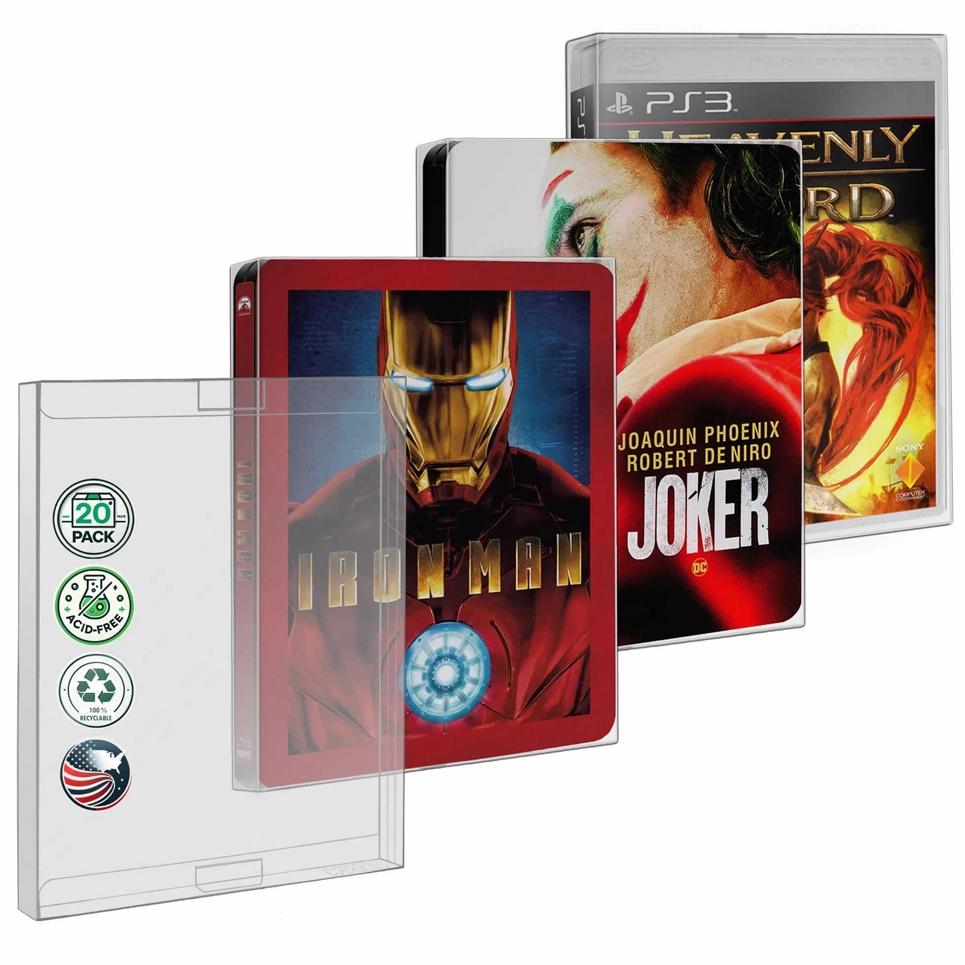 Malko Blu-ray Steelbook Custodia protettiva compatibile anche con 4K Steelbook Arrow Video & Criterion (confezione da 20)