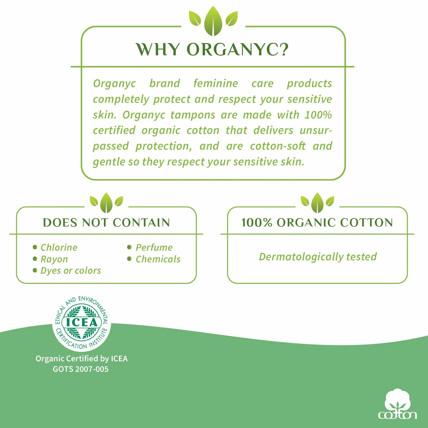 Organyc Tamponi in Cotone Biologico Certificato con Eco-Applicatore Super 16 Pezzi