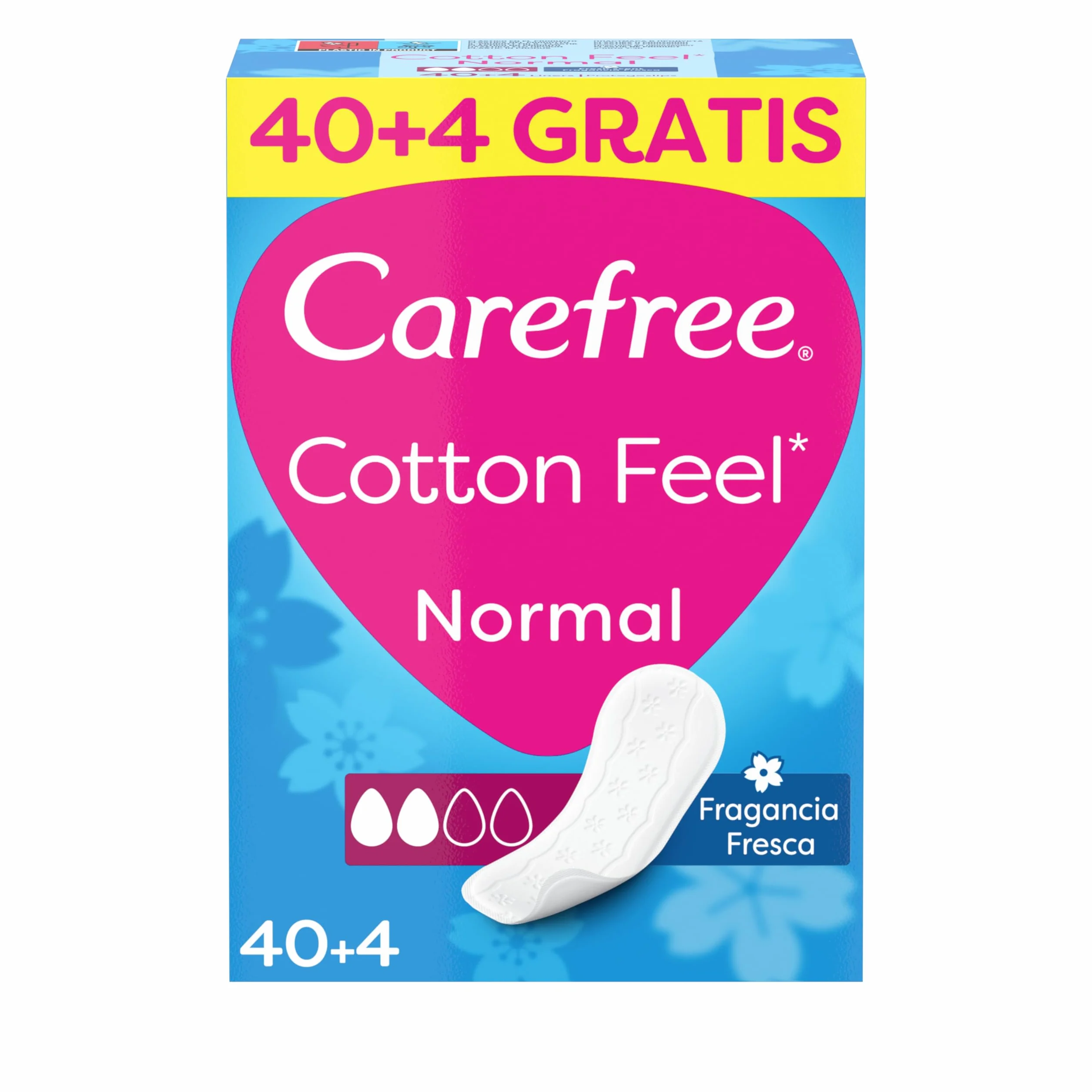Carefree Proteggi slip freschi e traspiranti con estratto di cotone, 44 sztuki