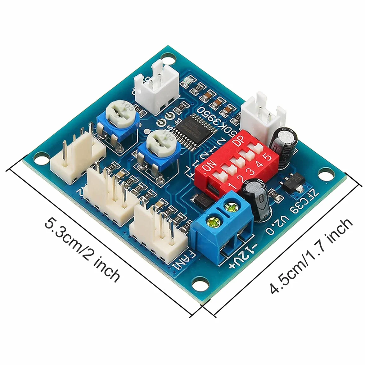 Modulo regolatore ventola PC Termostato PWM 4 fili 3 canali DC 12V NTC Sensore termico Allarme cicalino