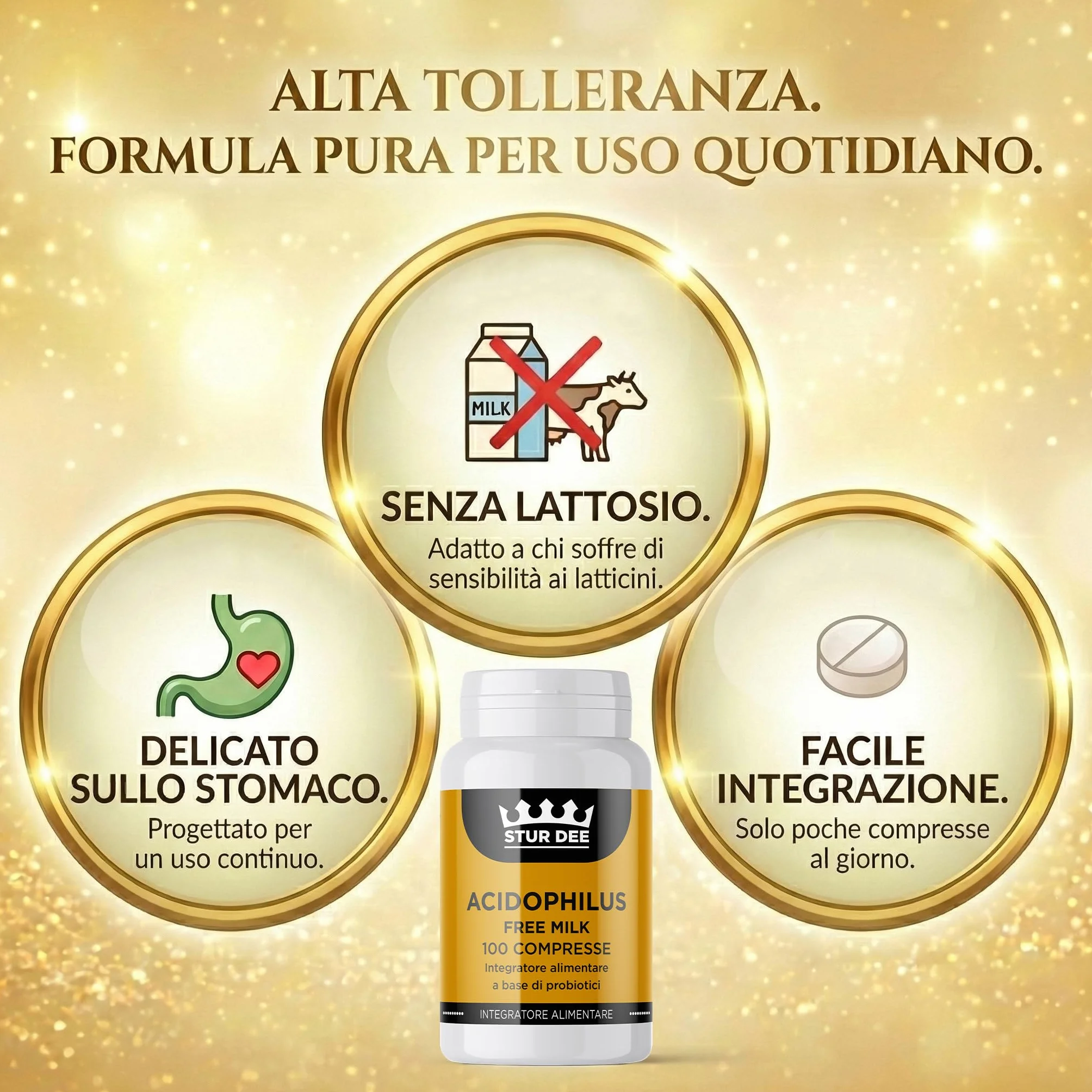 Acidophilus Probiotici Donna Lactobacillus Acidophilus Supporto Digestione Gonfiore Equilibrio Intestinale Benessere Intimo 100 Cps Made in Italy