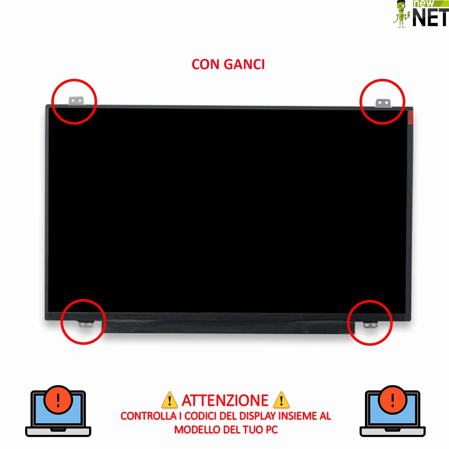 new net Pannello LCD Schermo Display Compatibile con Lenovo ThinkPad X1 Carbon 2014 Gen 2 2015 Gen 3 20FB 20BS 20A8 20FC 2016 Gen 4 00HN820 20A7 20BT 00HN821 [ 14 Pollici - 1920x1080-30pin ]
