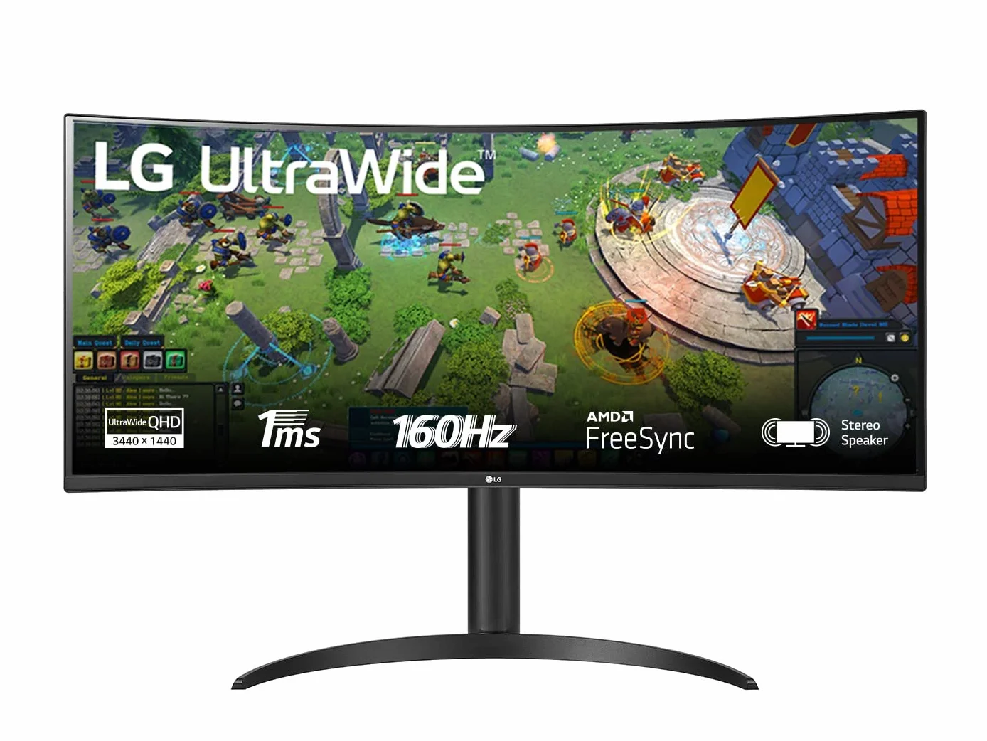 LG 34U650A Monitor UltraWide 21:9 Curvo 34" WQHD (3440x1440), IPS, HDR 10, sRGB 99%, Speaker Stereo 14W, USB-C Hub USB, Stand regolabile, Nero