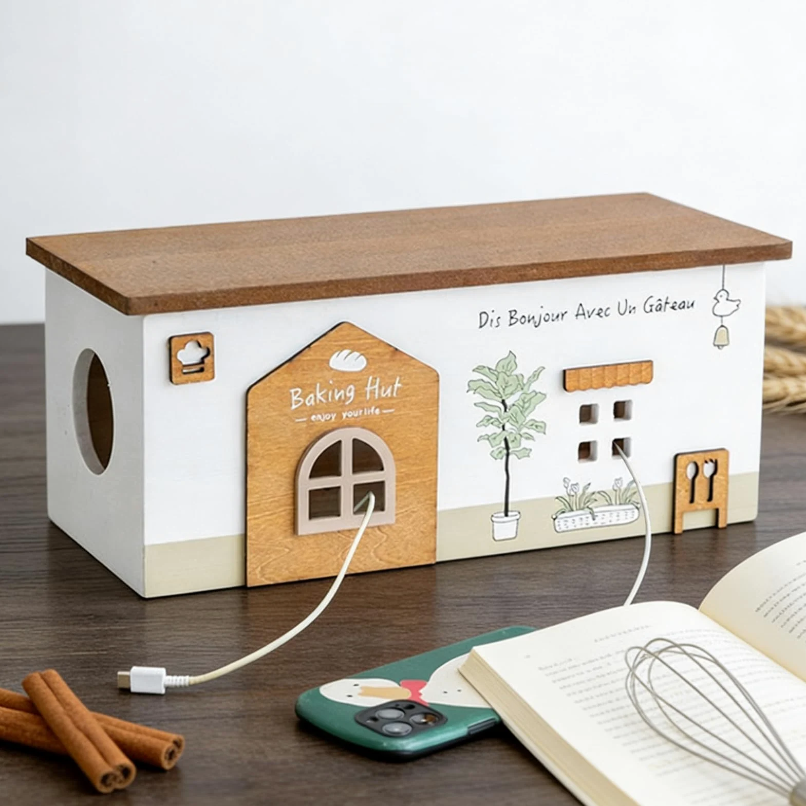 Scatola organizer per cavi, facile accesso e uso conveniente, 10 x 4,5 cm, organizer per cavi, caricabatterie per telefono, uso versatile, per viaggi, scrivania, artigianato, elettronica, garage