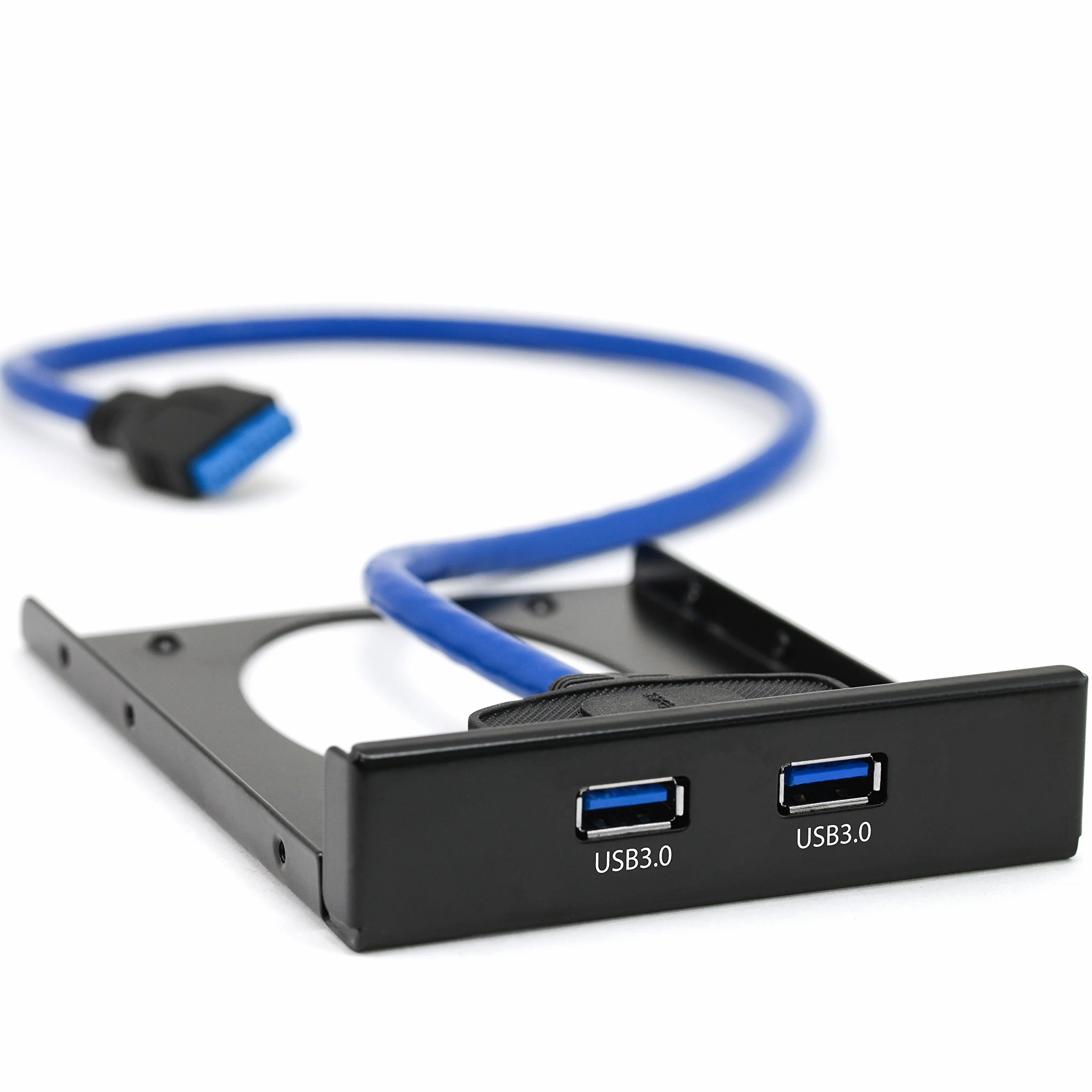 CSL - Pannello Frontale USB 3.2 Super Speed Hub per Drive da 3,5 inch con Cavetto per Scheda Madre a 19 Pin Lungo 50 cm - 8 Viti Incluse – Lettore Schede – Espansione Mobile Rack