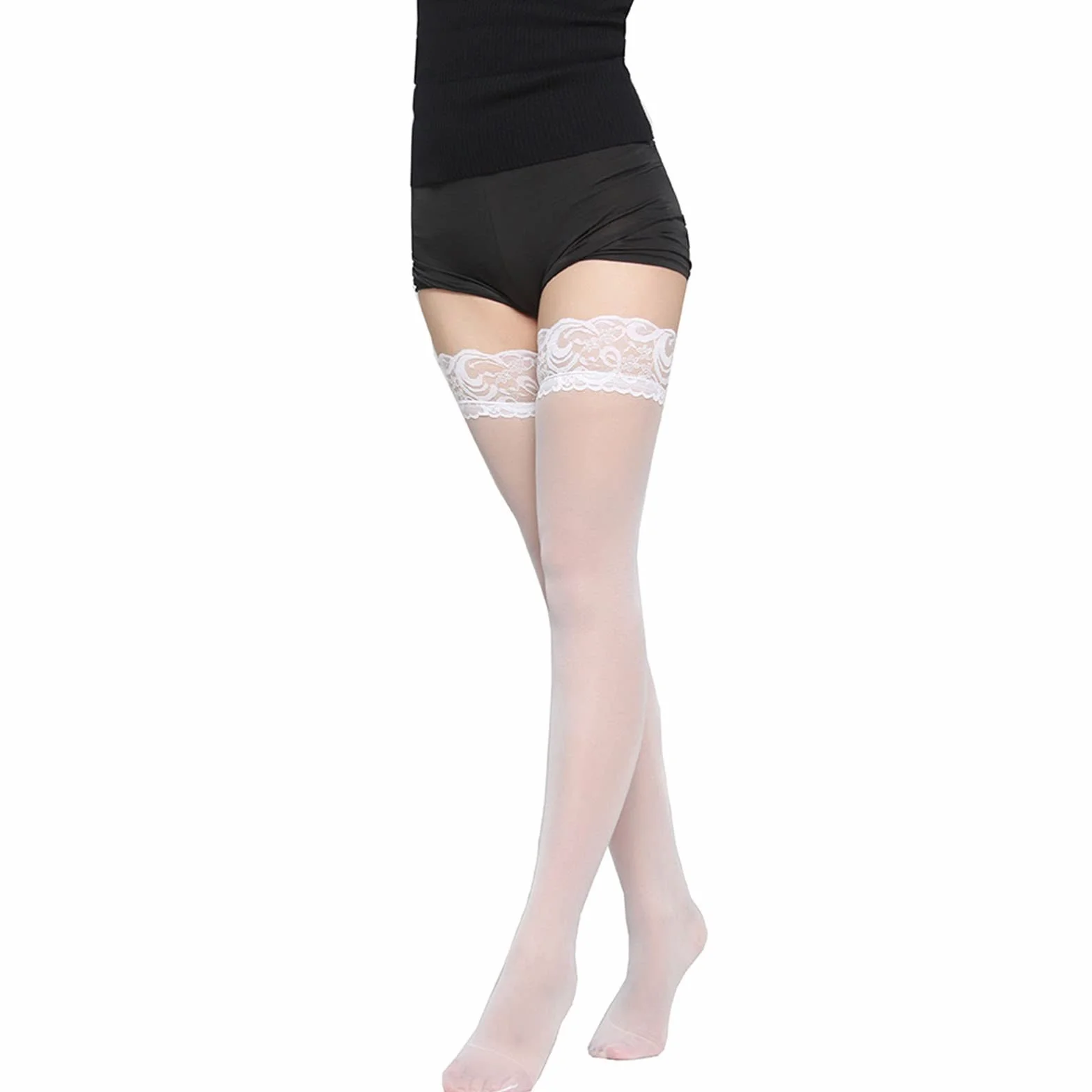 Calze lungo pizzo sexy sexy donne gambe calze tentazione