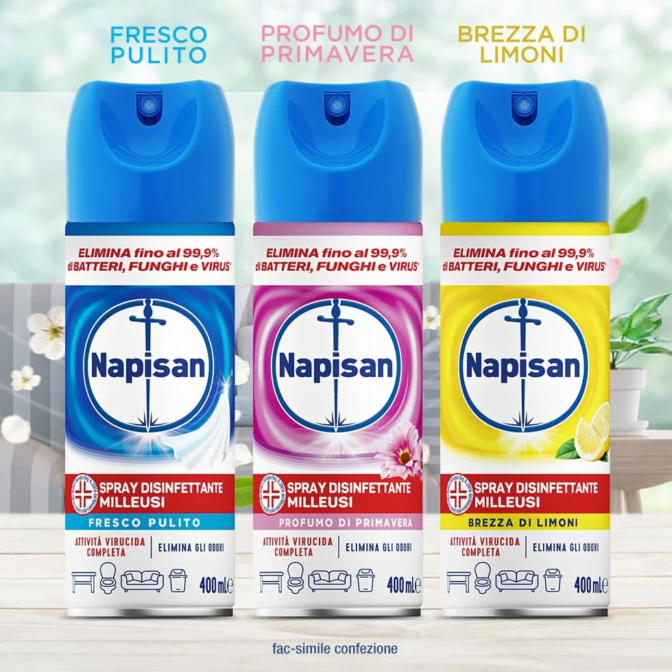 Napisan Spray Disinfettante Milleusi 400ml per Tessuti e Superfici