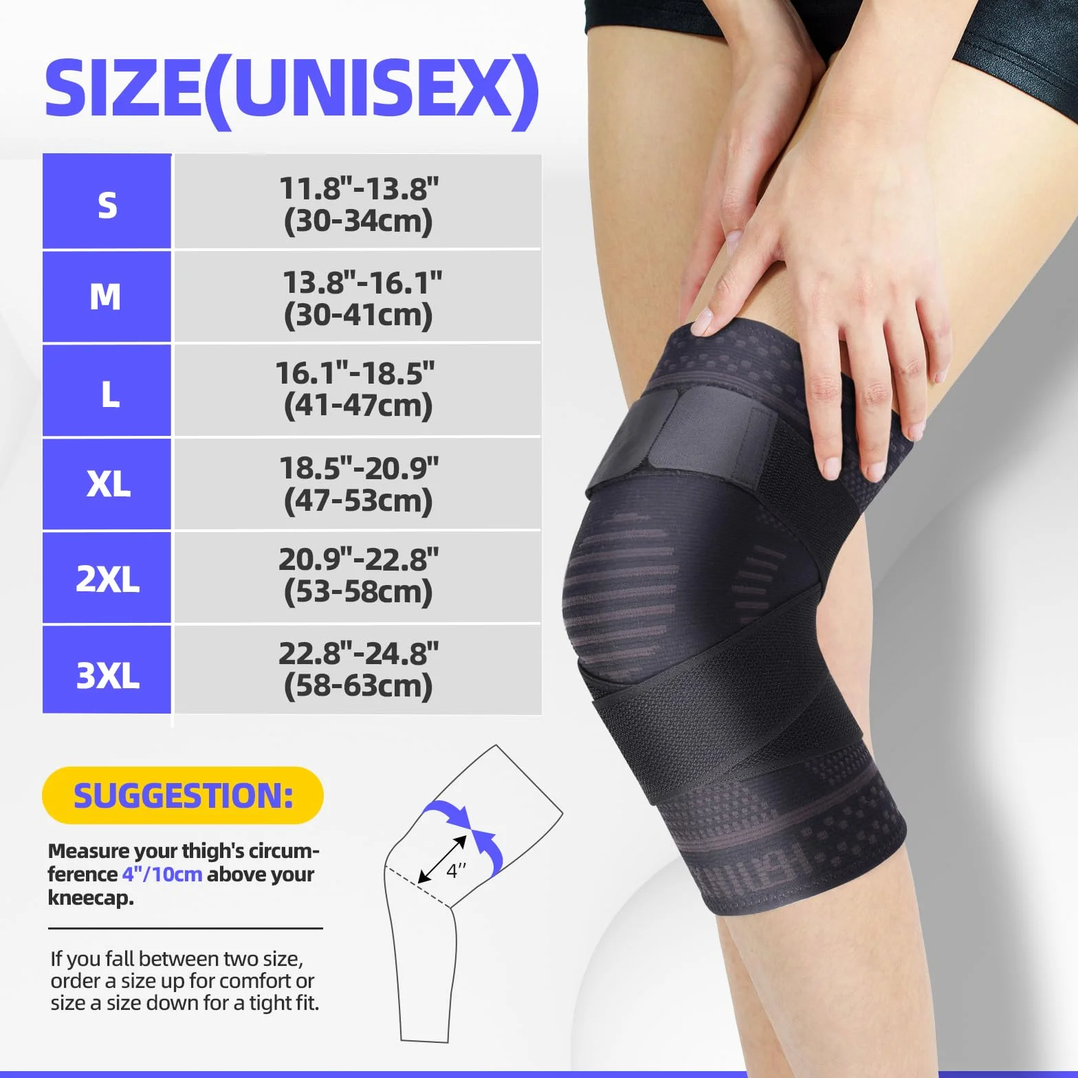 Ginocchiera Ortopedica a Compressione per Uomo e Donna, Tutore Ginocchio per Artrosi e Menisco, Palestra Corsa