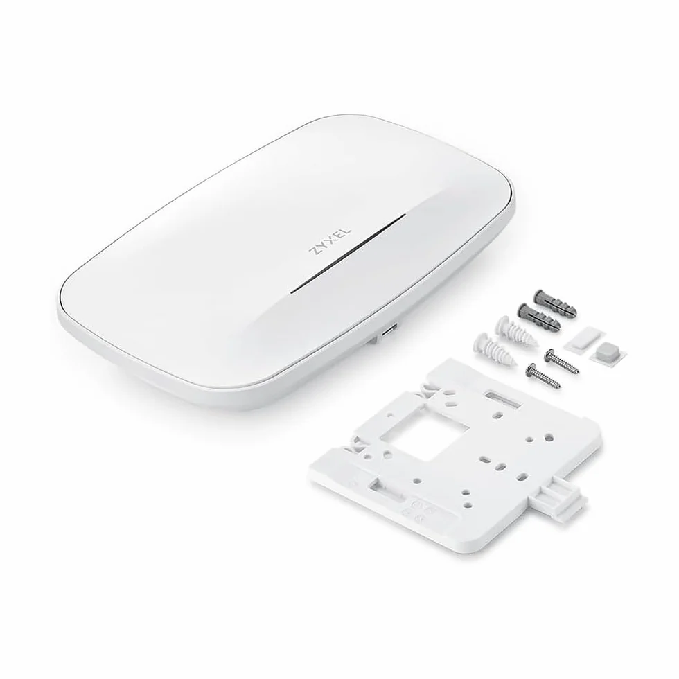 Zyxel WiFi 7 BE11000 Access Point PoE | 2 Porte Ethernet 2.5Gb | PoE+ | Triple Radio Livello Azendiale | Mesh | Gestione Cloud, App o Standalone | Alimentatore USB C (Non Incluso) [NWA130BE]