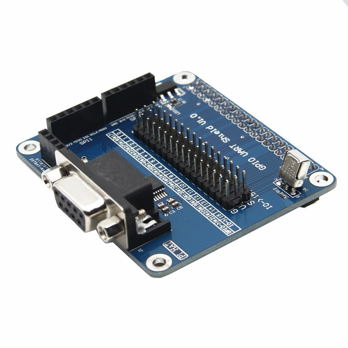 DollaTek Scheda di espansione della Porta seriale RS232 per Raspberry Pi 3 Modello B / 2 B/B + GPIO UART Shield con Ricezione IR