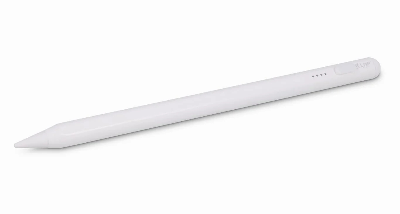 LMP DigiPen compatibile con iPad - Palm Rejection, Sensibilità Tilt, Magnetico, Senza Bluetooth, 14h Autonomia, Led Batteria, 2 Punte di Ricambio, Cavo USB-C Incluso – Bianco