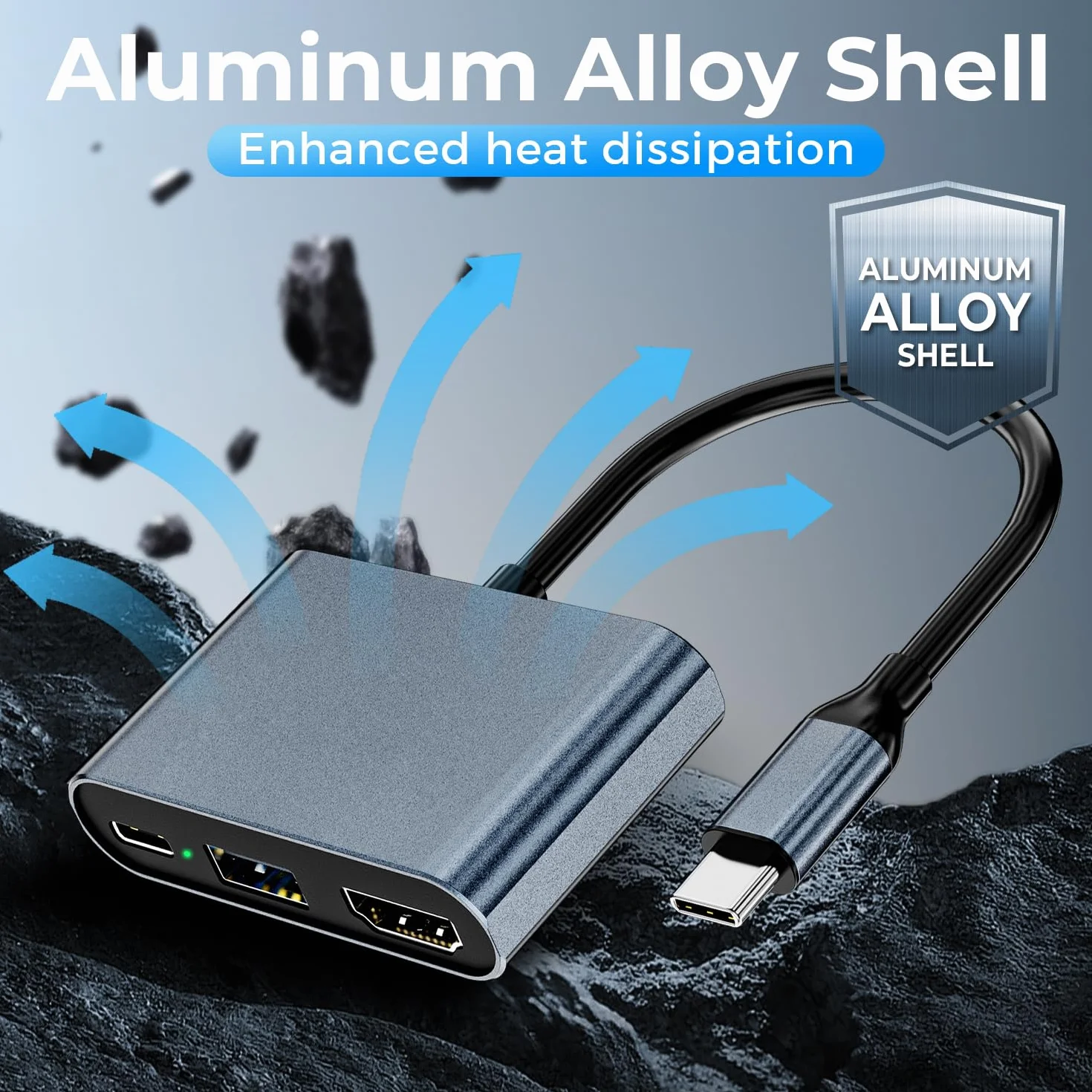 Switch 2 Dock, docking station portatile USB C con porta 4K @ 120Hz/PD 100W/USB 3.0, dock TV da viaggio in lega di alluminio per Switch/Steam Deck/ROG Xbox Ally X/Legion Go 1/2/S