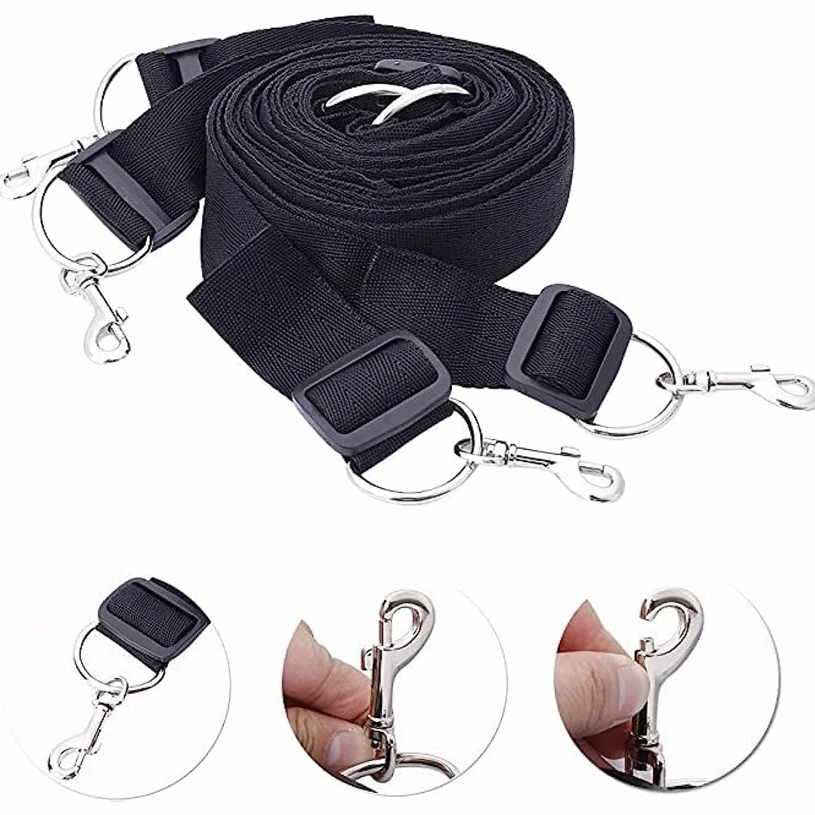DTREEL Adatto per Fissare Cinghie in Nylon in Camera da Letto, con Cinghie morbide e Regolabili per Polsi e Caviglie