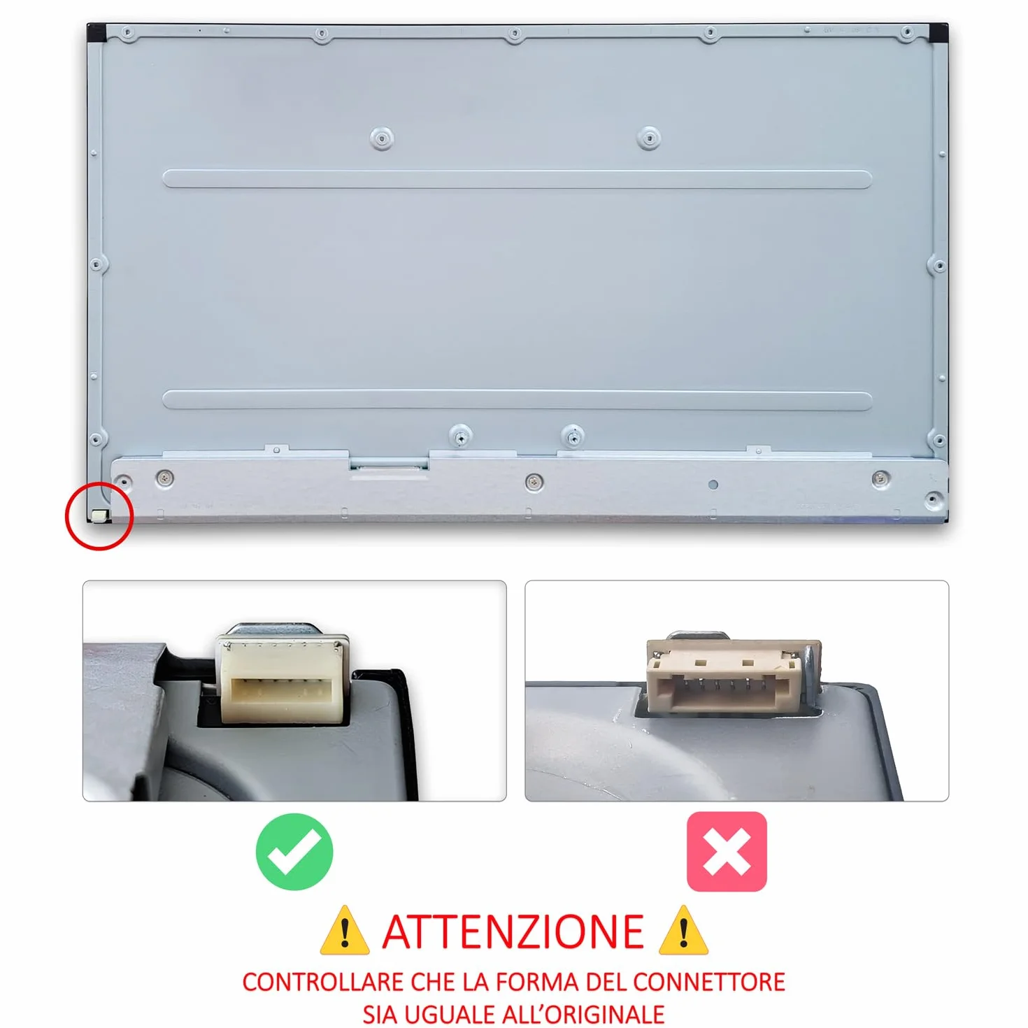 new net - Pannello Schermo Display LCD IPS Compatibile con ASUS all-in-One V241DA, V241DAK, V241DAT, V241E, V241EAK, V241EPK, V241F, V241FAK [23.8 Pollici - Full HD - 30 Pin - No Touch]