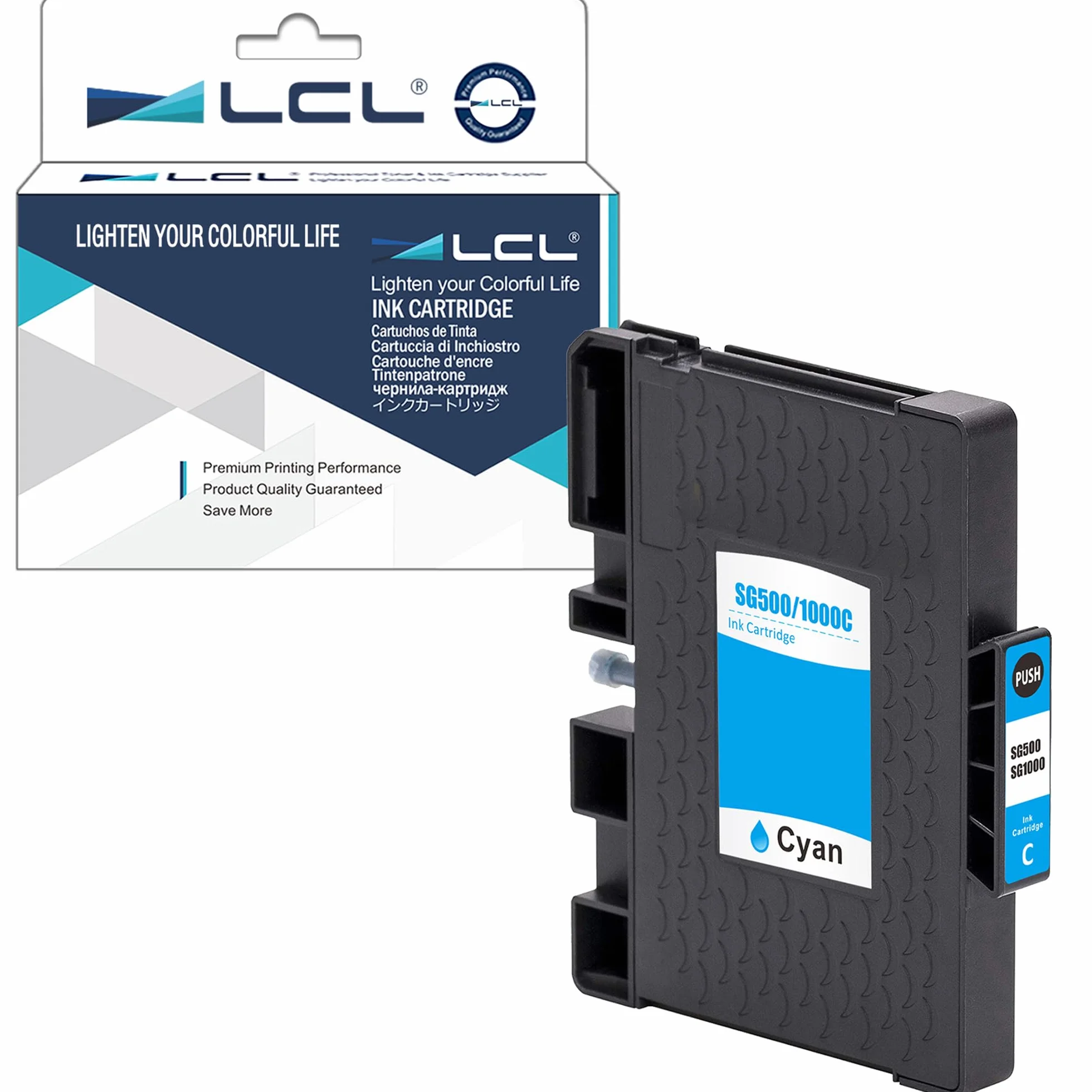 LCL SG500 Compatibile Cartucce d'inchiostro Sublimation Ink SG500 SG1000 PRINTAN DINK High Yield (1 Ciano) Sostituzione per Sawgrass Virtuoso Sawgrass SG500 SG1000 Sublimation Printer