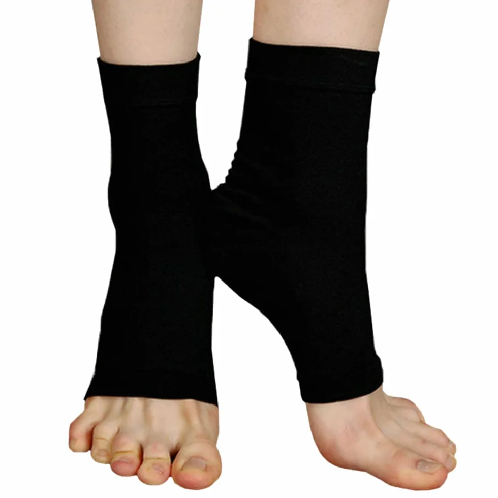 TopHomer Cavigliere Elastiche Traspiranti per Alleviare il Dolore, Recupero e Lesioni alla Caviglia, S/M/L/XL/XXL, Nero