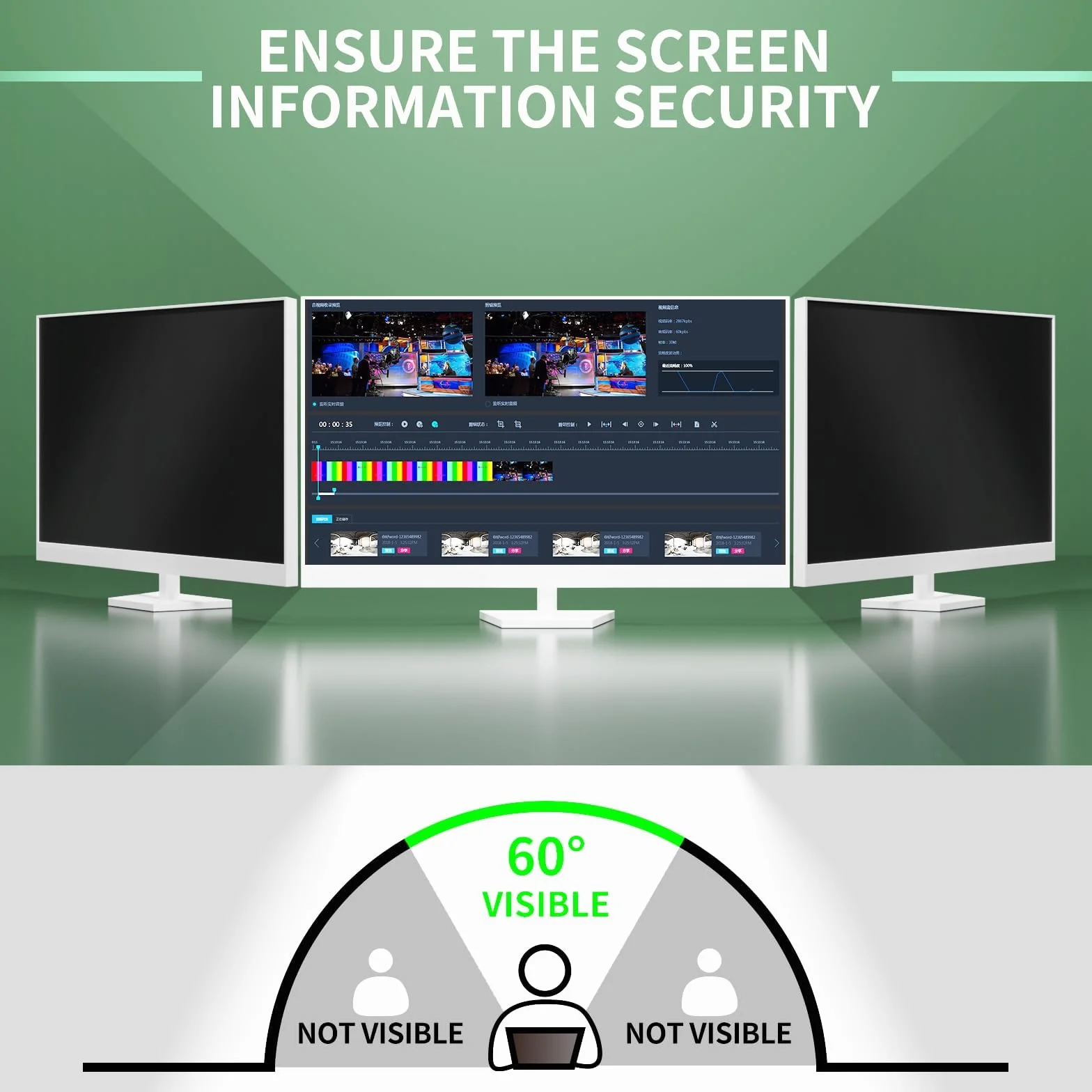 Protezione Schermo per Computer Desktop da 27 Pollici con Rapporto di Aspetto 16:9, Anti Luce Blu e antiriflesso, Filtro per la Privacy a Rapida Installazione, Pellicola di Protezione per PC