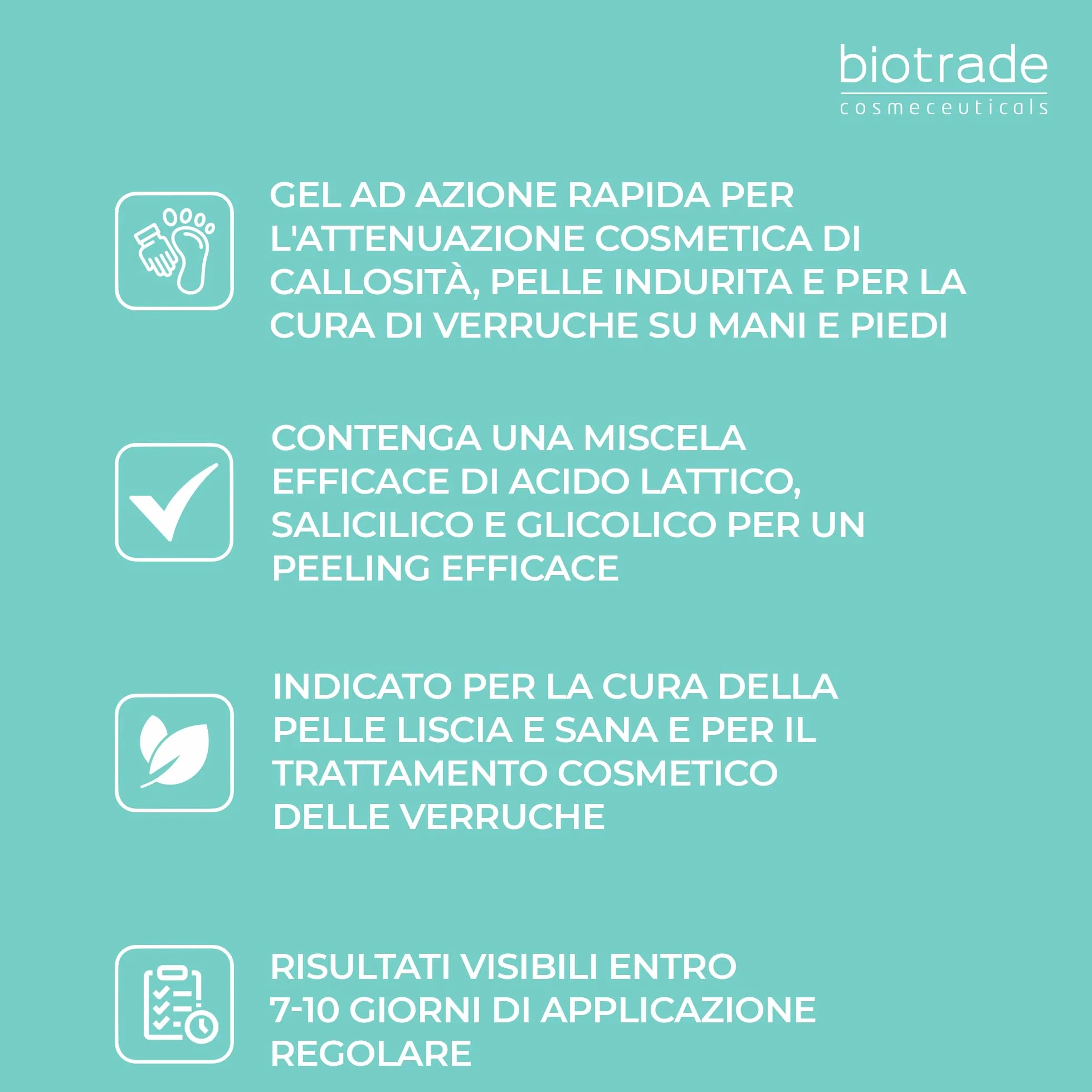 Biotrade Keratolin Gel Rimozione Calli 15 ml Acido Glicolico Lattico Salicilico