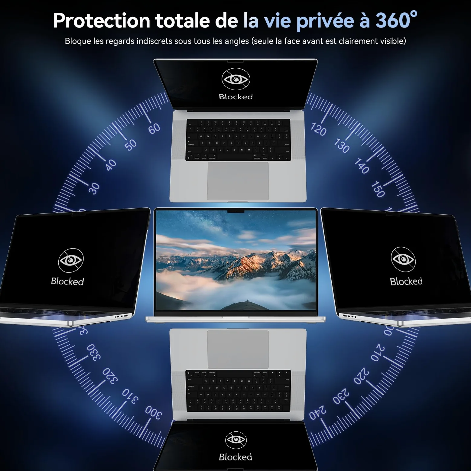 Filtro Privacy 360° per MacBook Pro 14" (2021-2026 M1-M5) Protezione Schermo Anti Spia Laptop Mac 14,2"