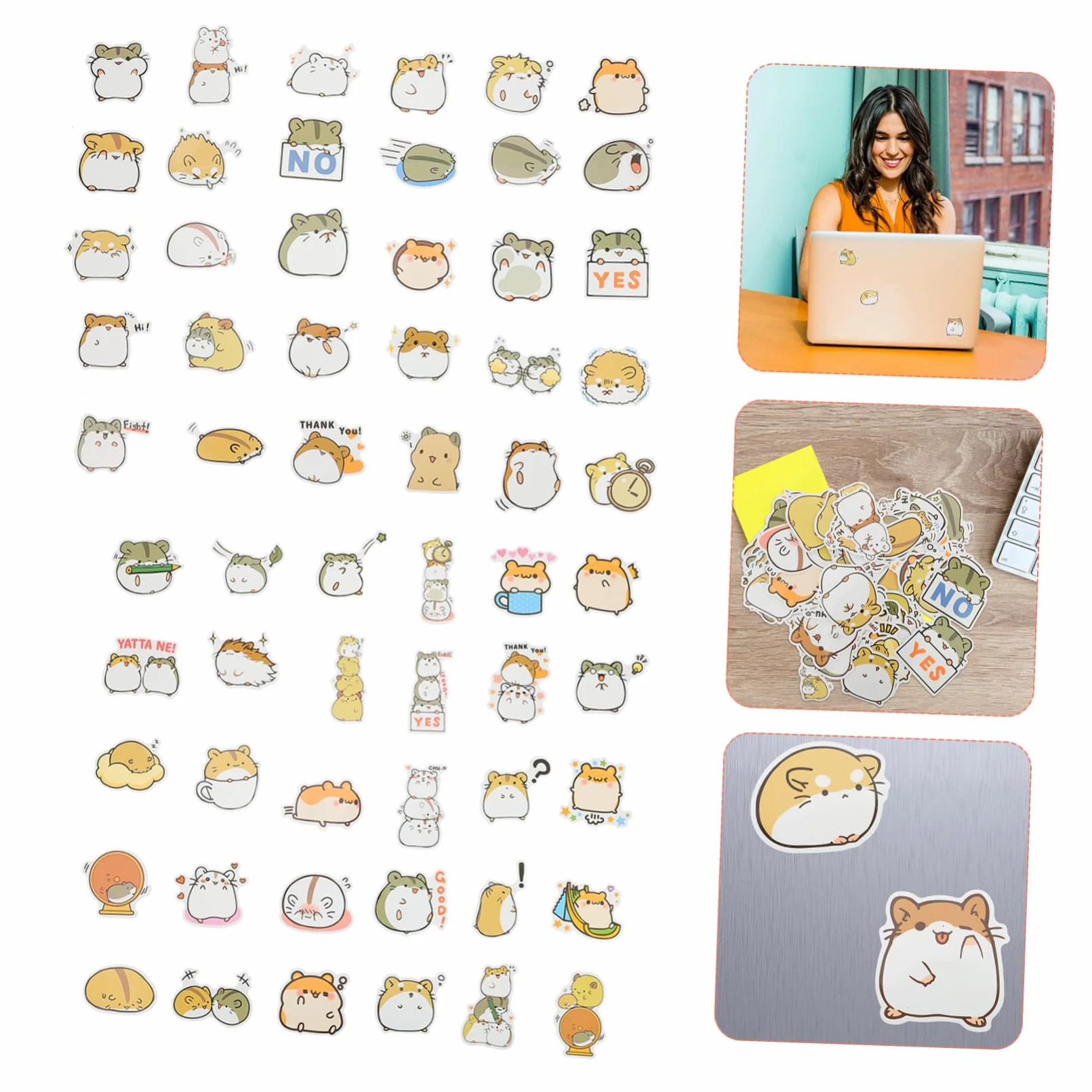NUOBESTY 3 Set Adesivi Per Laptop Cartone Stickers Decorativi Per Scrapbooking E Facili Applicare Su Laptop Taccuini E Altri Oggetti 200 Pezzi*3