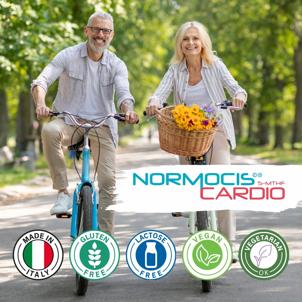 NORMOCIS CARDIO® metabolismo Omocisteina Integratore Sublinguale con Vitamine B12 B6 K2 Glutatione Folato 28 BUSTINE