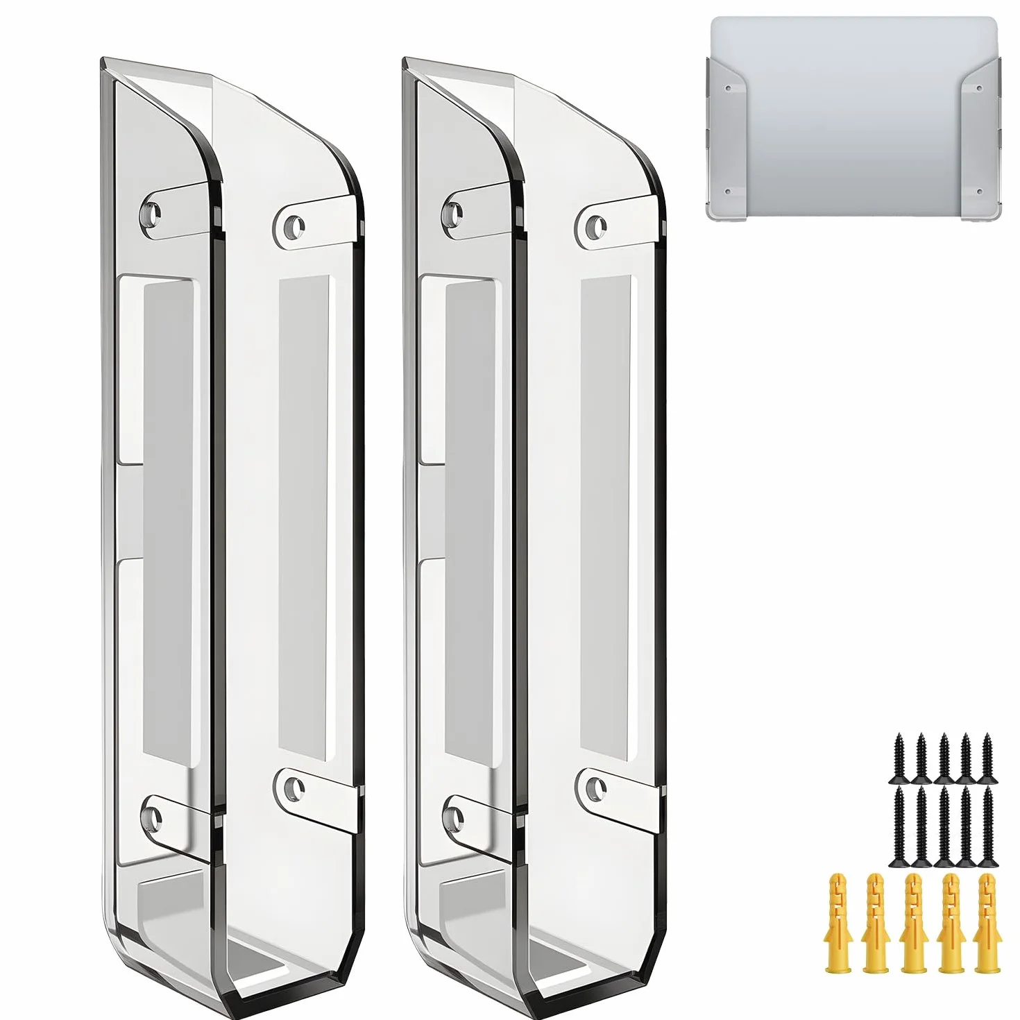 Supporto Pc Portatile, Laptop Stand, Porta Pc Portatile come Accessorio Scrivania per Montaggio a Parete o sotto il Piano Soluzione di Raggruppamento Compatta Finitura Satinata