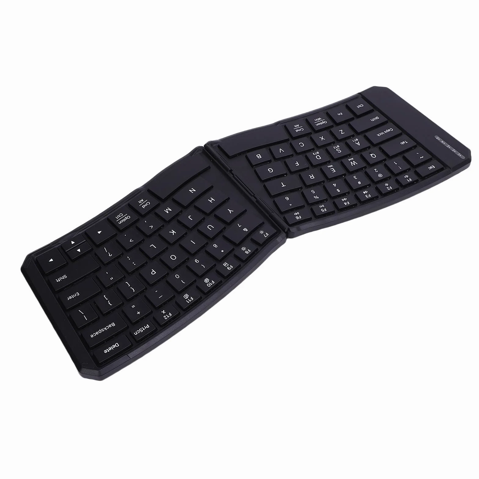Jectse Tastiera Wireless Portatile, Tastiera Ergonomica a Forma di V Pieghevole con Layout Diviso e Wireless, per IOS, per, per Vittorie