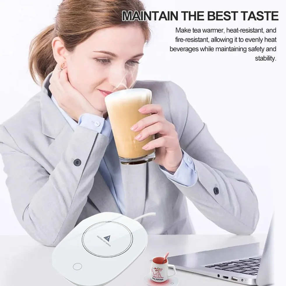 Scalda Tazza Usb,Scaldatazze Da Caffè,Usb Digitale 55 ℃ Scalda Bevande,Scalda Tazza Portatile,Scalda Tazze, Scalda Tazza Elettrico Intelligente Per Scrivania Da Ufficio,Tè caldo,succo,latte