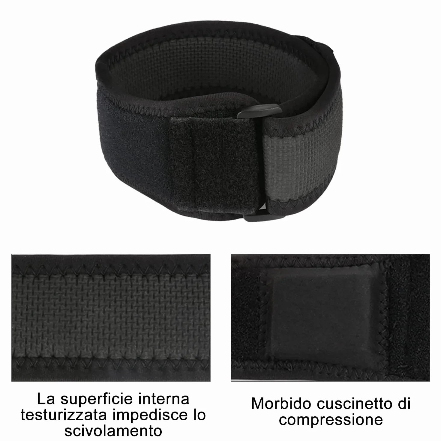 Supregear ITB Fascia per Ginocchio, 2-Pack Supporto a Compressione Avvolgimento Regolabile Traspirante