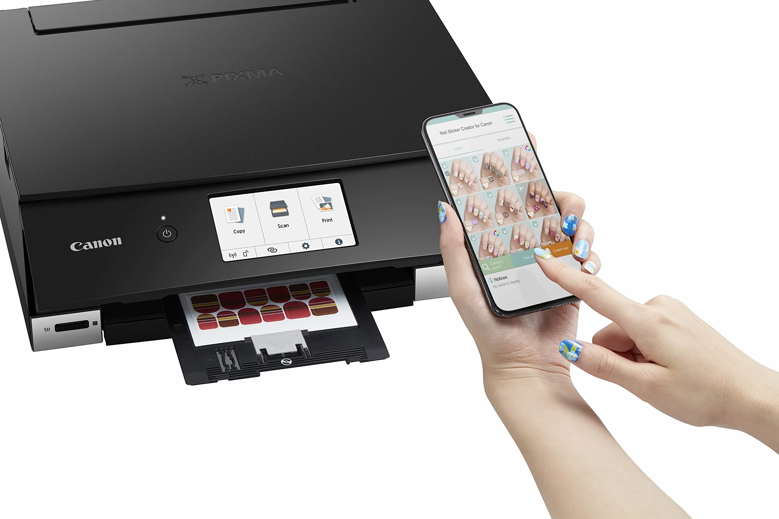 Canon Pixma Ts8350A Stampante Fotografica Inkjet Multifunzione 3-1 Wireless Con 6 Cartucce, Nera