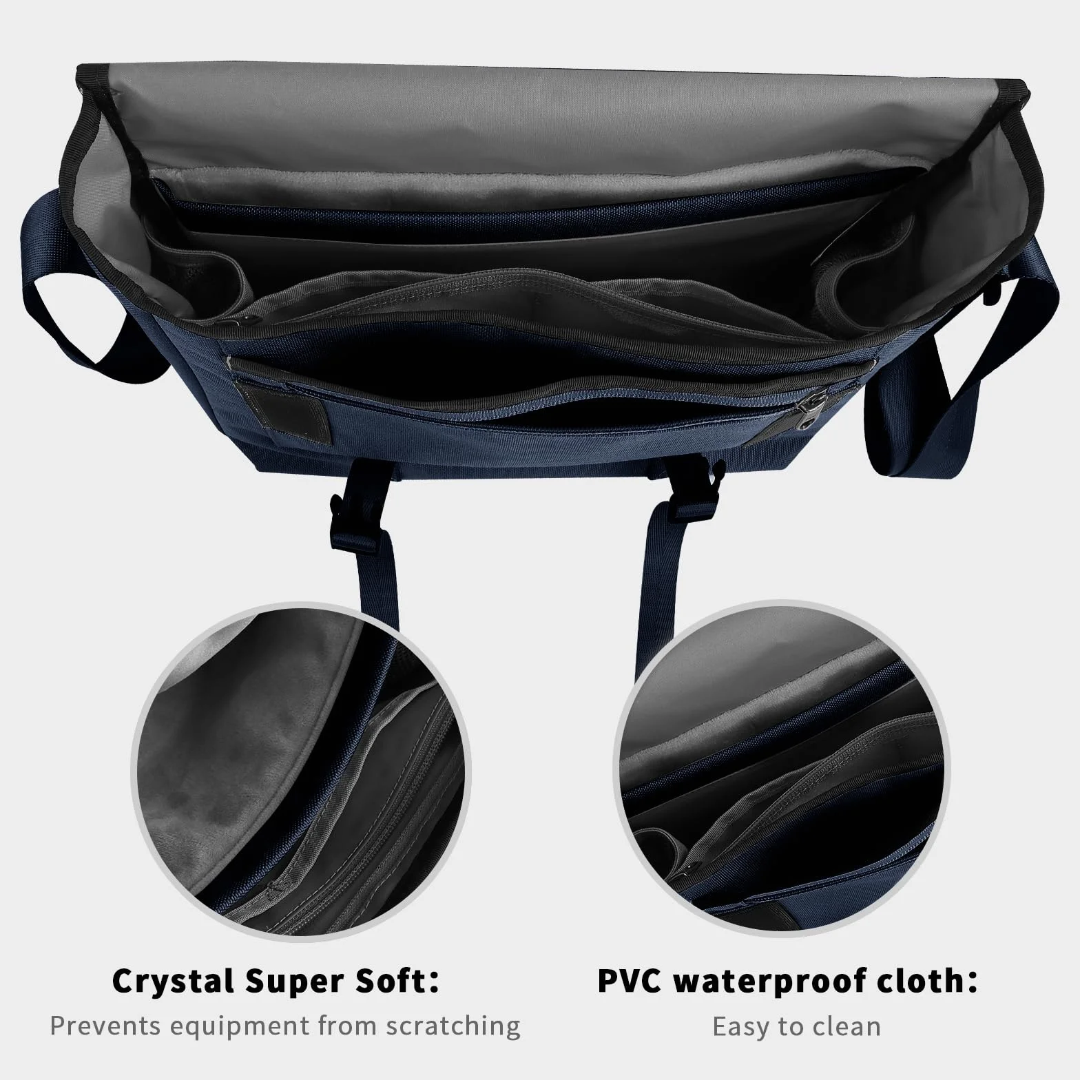 SIMTOP Borsa Tracolla Uomo Sling Bag Borsa Messenger Bag Con Tracolla Imbottita Borsa di Scuola Bag per il lavoro, Scuola, Business All'aperto Ufficio Uni Travel Everyday