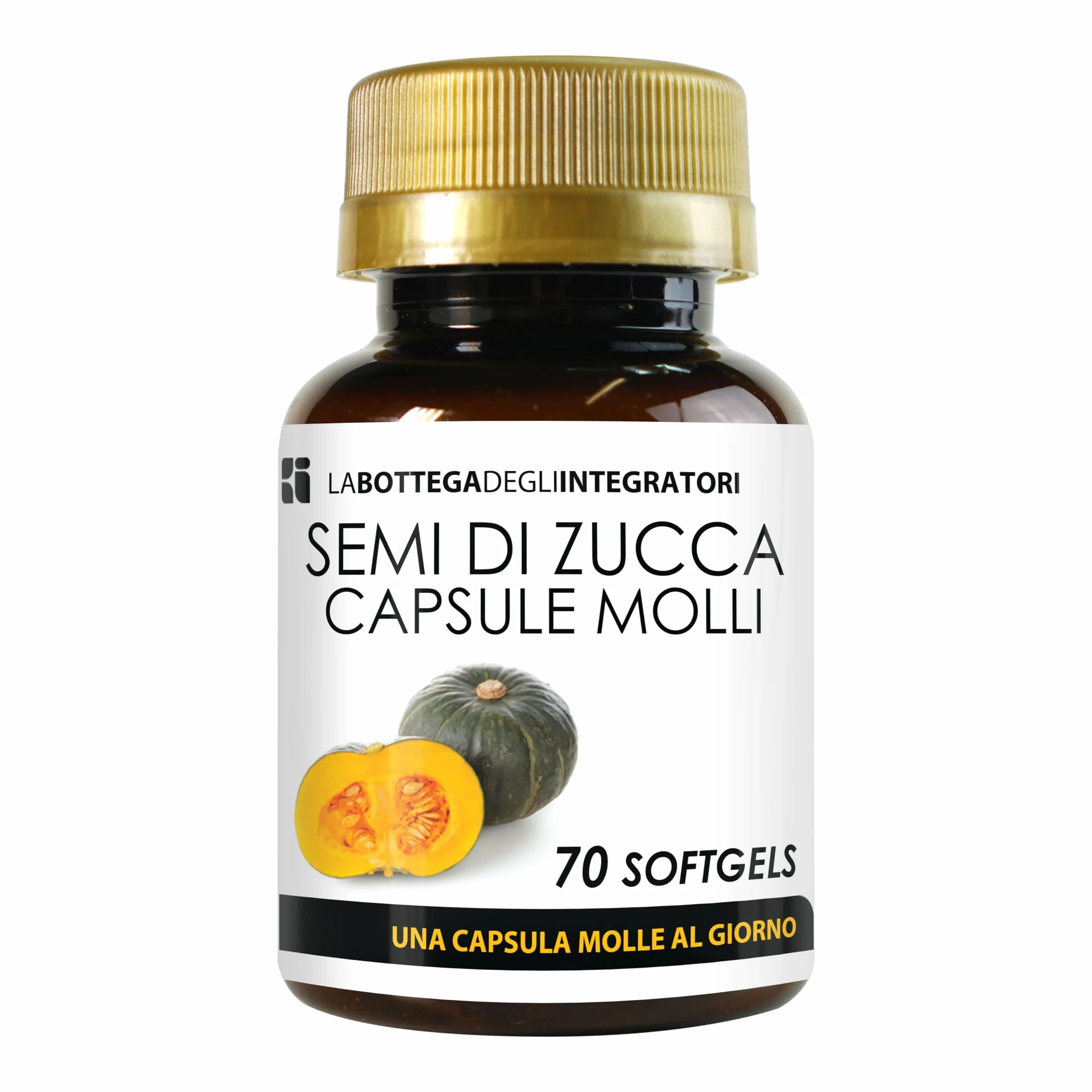 Semi di Zucca 70 Softgels | Olio Spremuto a Freddo Omega 3 6 9 Acido Linoleico Oleico