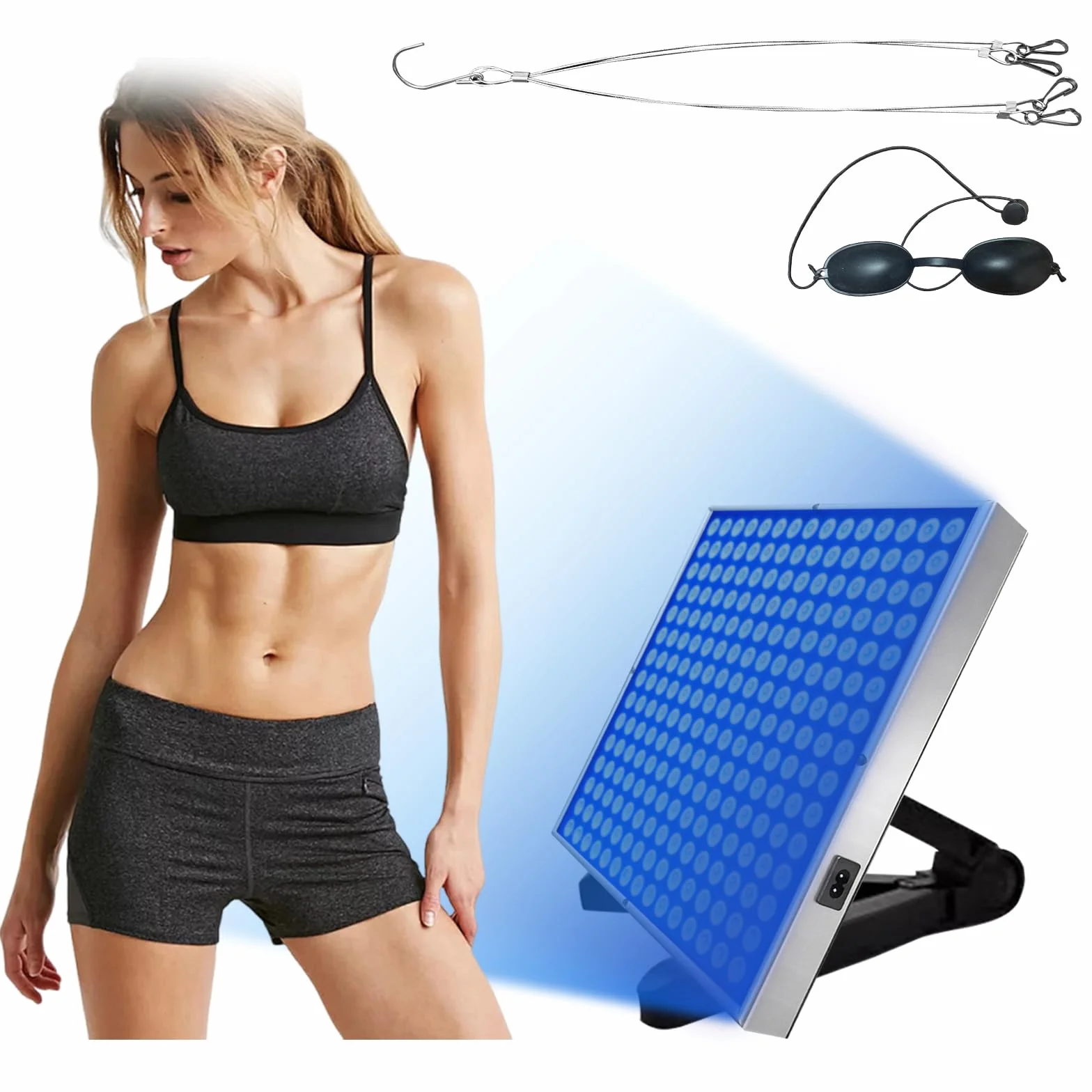 Luce abbronzante solare portatile Tanning Lamp per viso e corpo con supporto regolabile