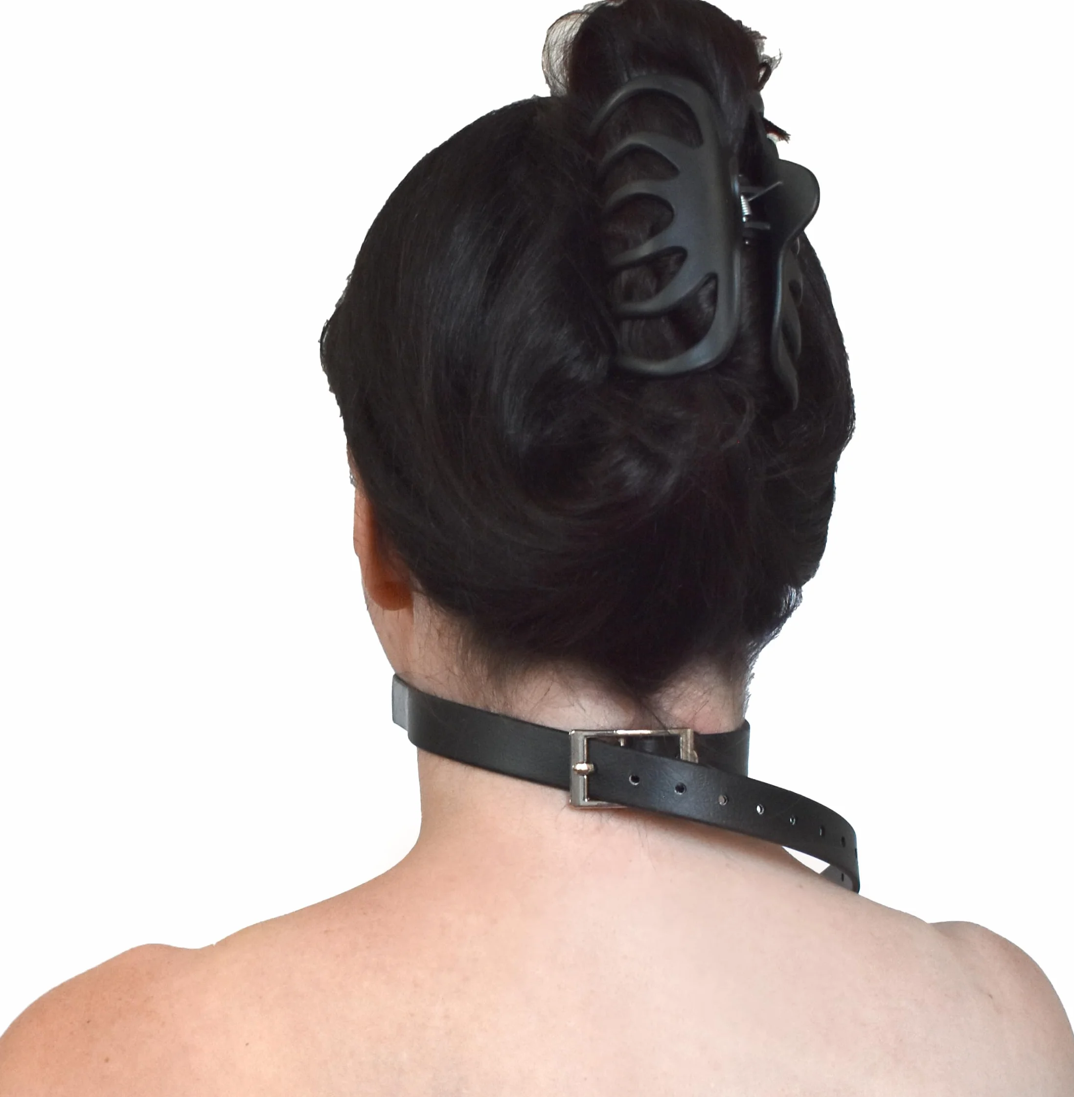 Bavaglio in silicone SM BDSM con fissaggio della lingua