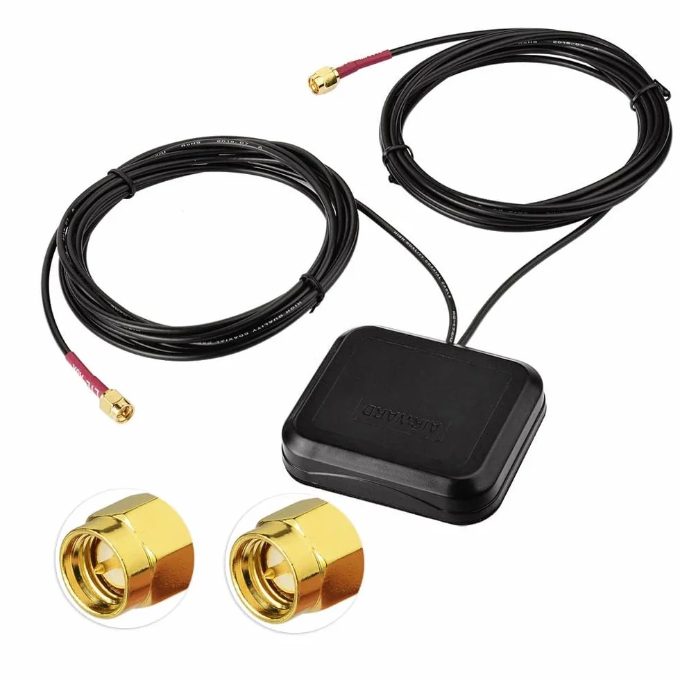 Superbat 4G LTE Antenna Dual Band MIMO Magnetic Mount Omni-Directional Dual SMA Male Antenna per Verizon AT&T T-Mobile Sprint 4G LTE Router Gateway Modem Wireless Router