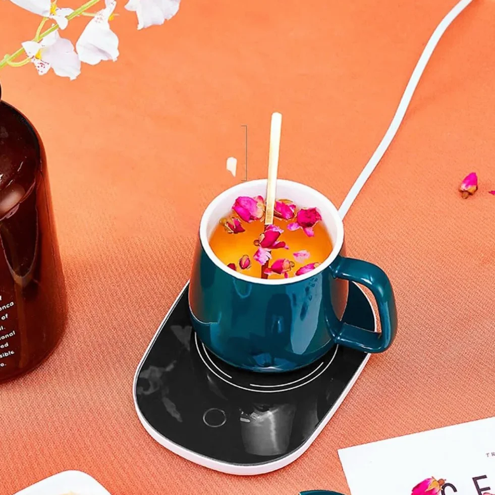 Scalda Tazza USB, Scalda Tazza, Scaldatazze da Caffè, Scalda Bevande, Sottobicchiere Elettrico, Utilizzabili per Caffè, Latte, Tè, Acqua, Regalo di Natale, Ldeale per la Stagione Invernale, Nero