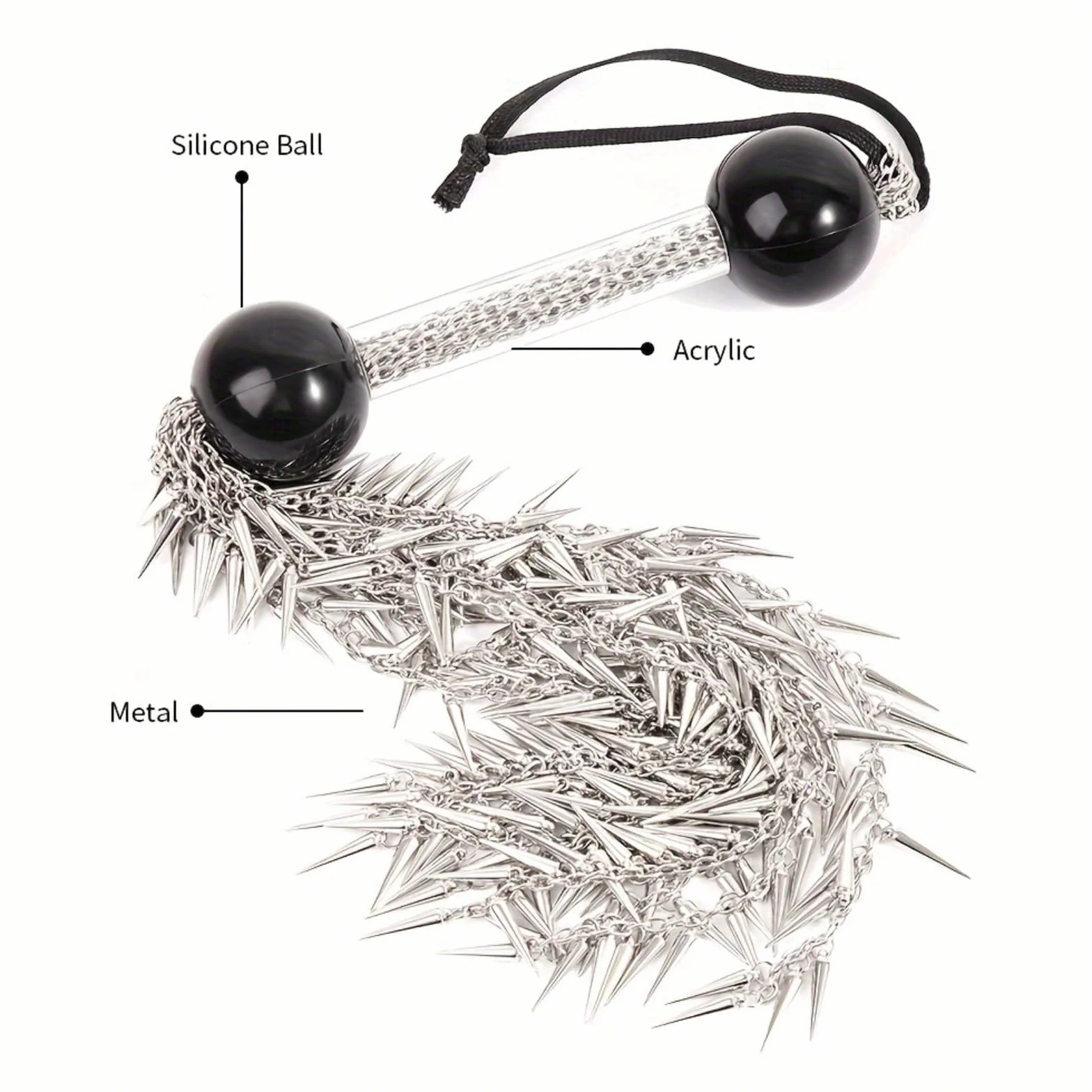 Hdynasty Argento Metallo Tassel Cavallo Frusta Coppia Alternativa