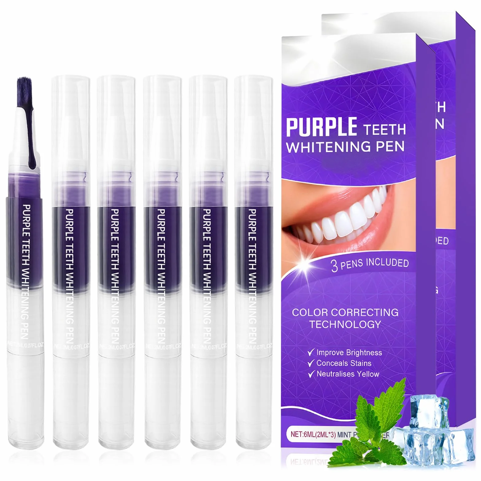 Penna Sbiancante Denti Professionale Delicato Non Irritante 6 Pezzi