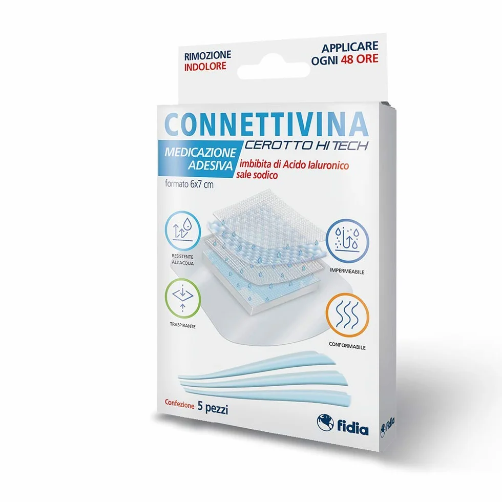 Connettivina Cerotto Hi Tech 6x7cm Fidia 5 Medicazioni Adesive