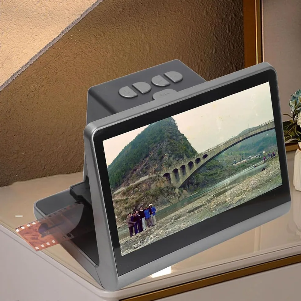 Scanner di Pellicola Digitale, Scanner di Pellicola E Diapositive da 48 MP, Scanner per Diapositive Film per Lo Schermo HD, Slide E Scanner Negativo Memoria Incorporata da 16 GB