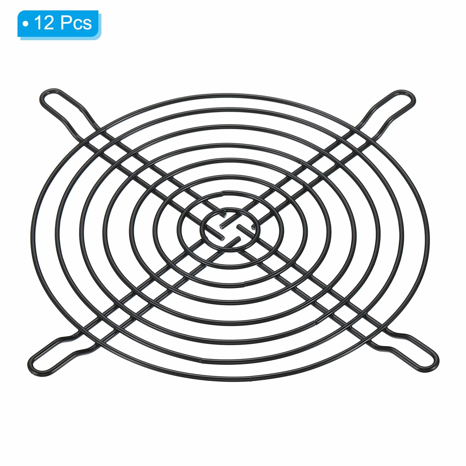 PATIKIL 120mm Ventola Griglia Griglia, 12pz Metallo Griglia Protezione Protezione Ventola Protezione Coperchio per 120x120mm Scarico Ventole per Attrezzature Computer Fai-da-Te, Nero