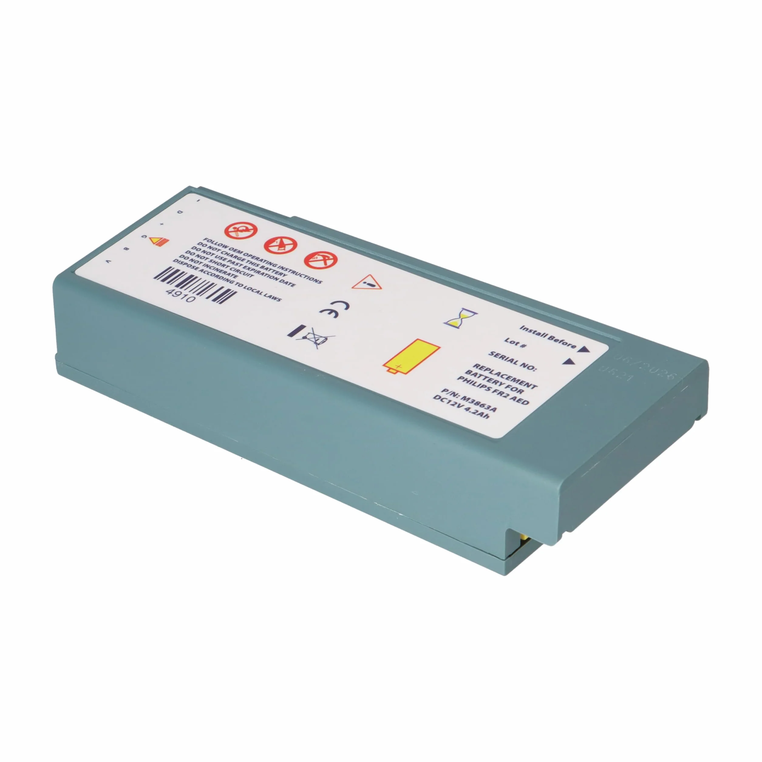 Batteria per defibrillatore Laerdal Philips HeartStart FR2 12 V 4,2 Ah