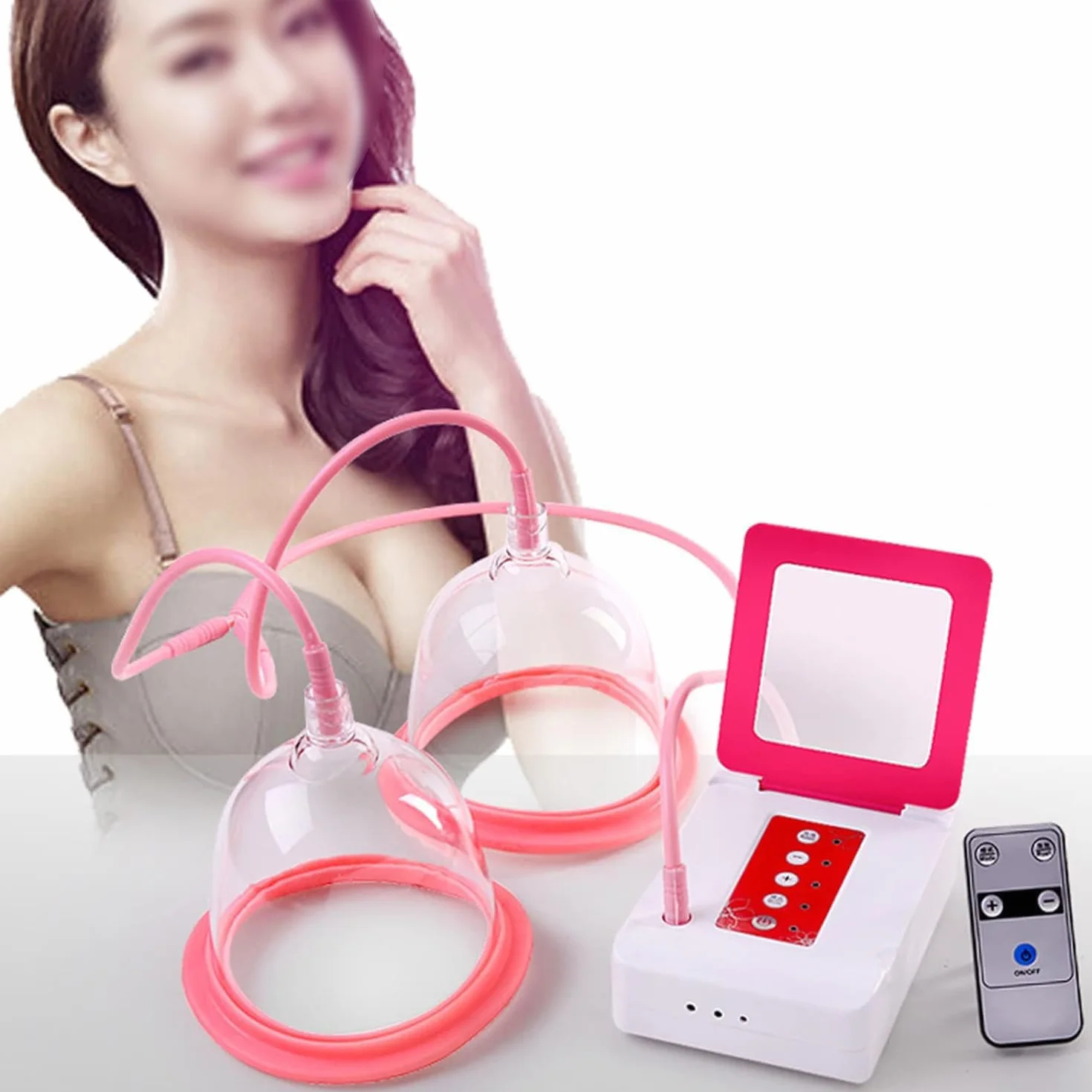 Elettrico Massaggiatore per Seno Femminile, Tazza per Ingrandimento del Seno, Coppa D