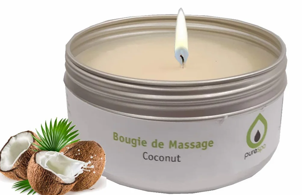 EMPIRE DES SENS Cofanetto Sensuale 3 Candele massaggio Fiore di Monoï Loto 1001 Notti ingredienti vegetali