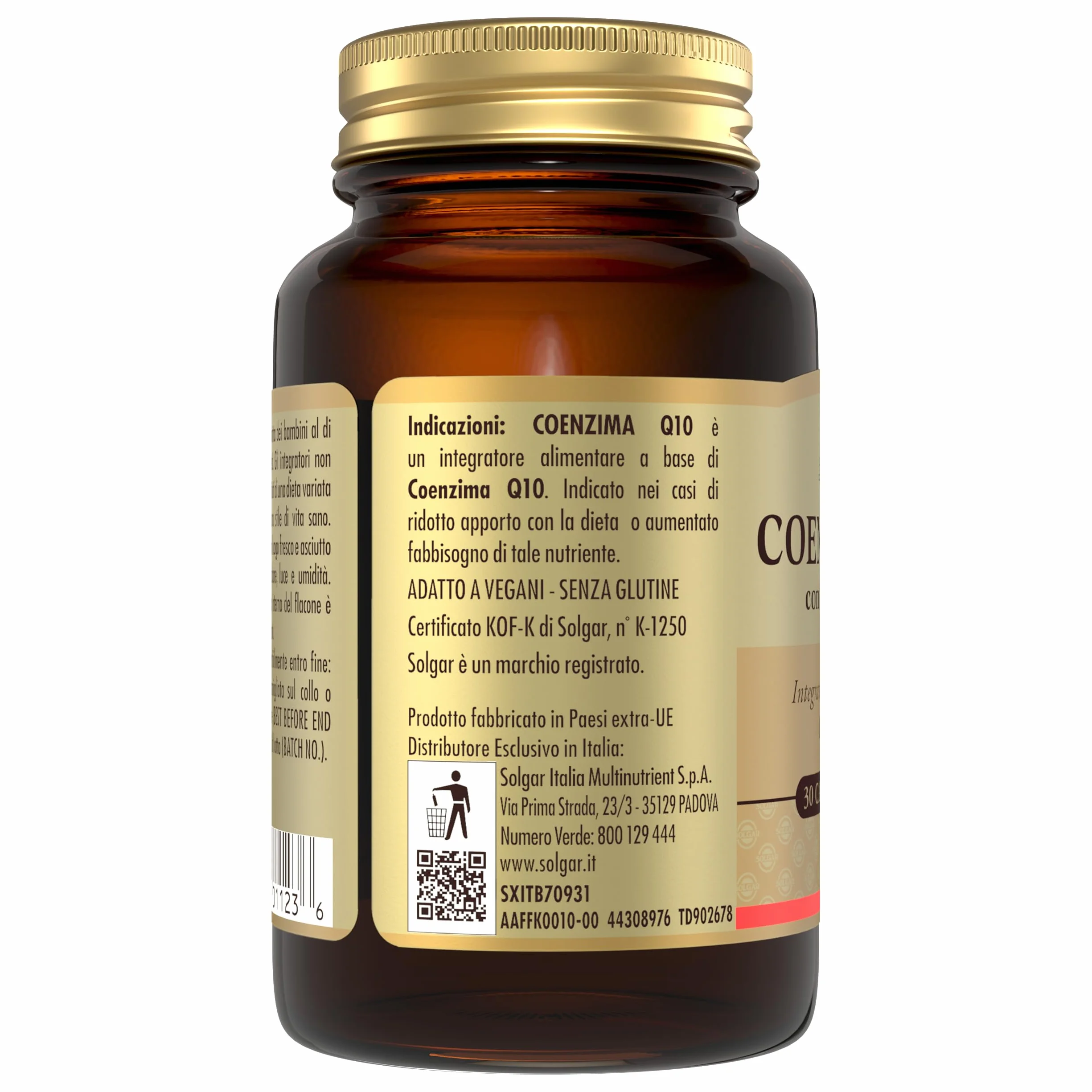 Solgar Coenzima Q10 30 capsule vegetali Ubichinone 30 mg