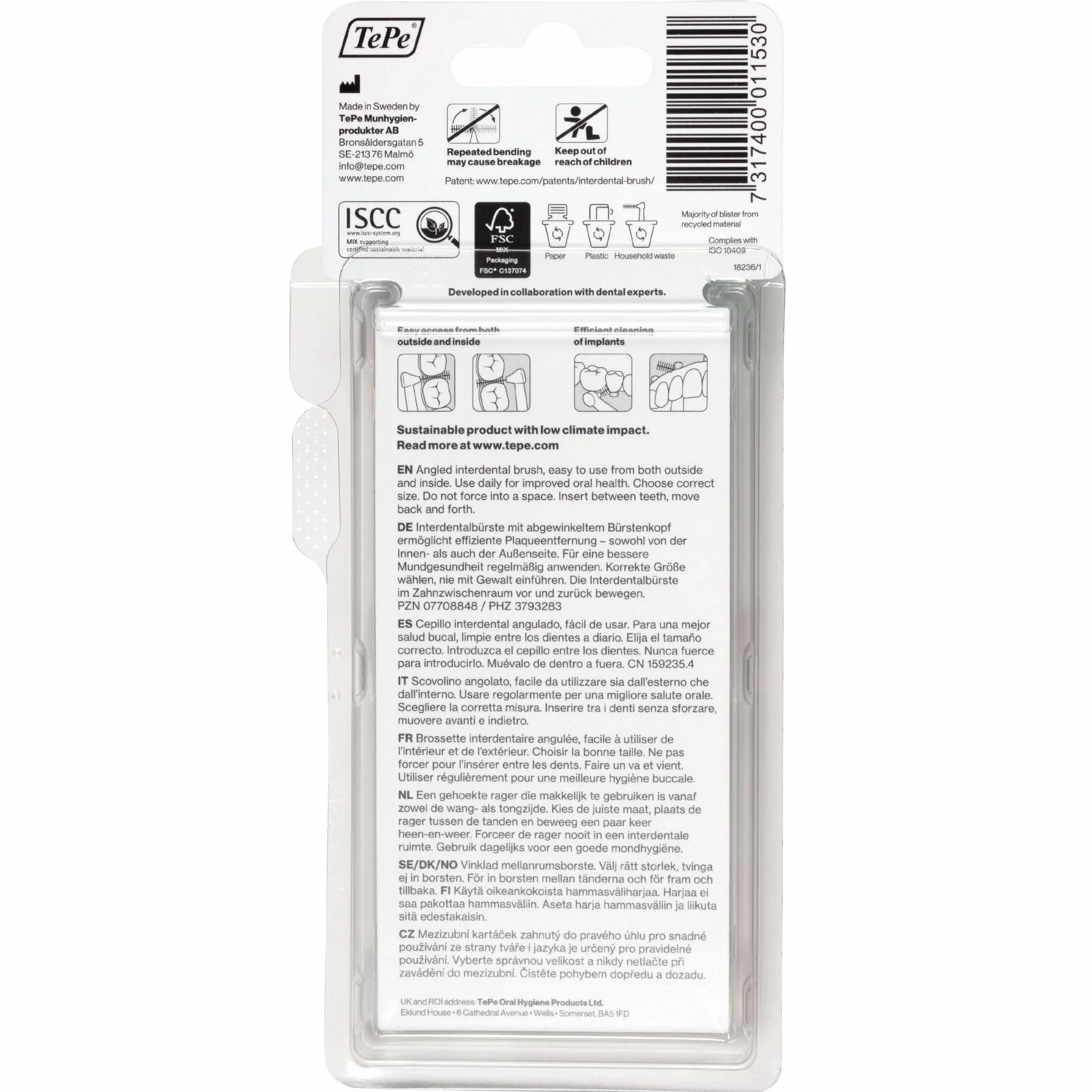 TePe Angle Scovolino Rosso 0.5mm ISO 2 6pz Pulizia Interdentale