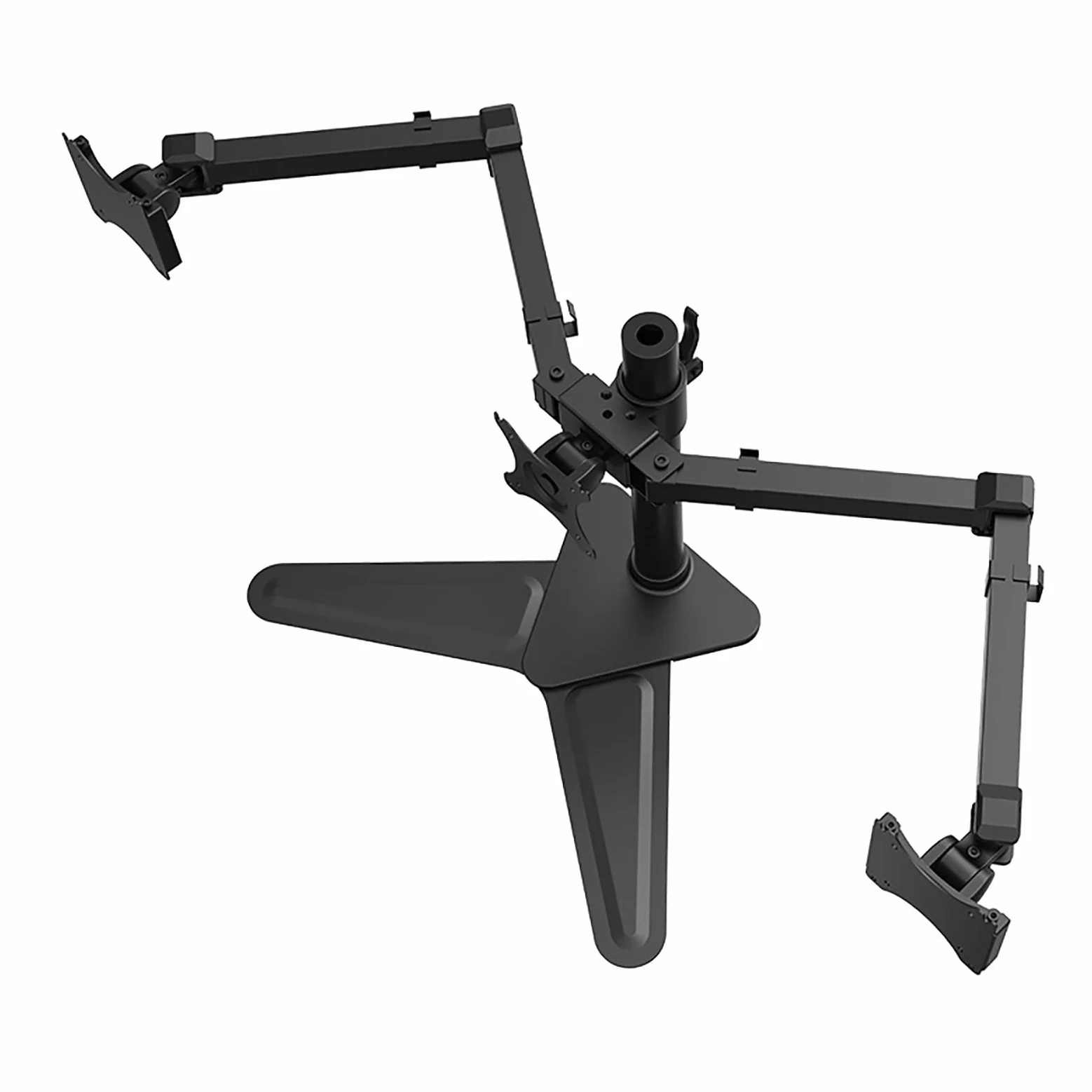 Supporto per Tre Monitor, Autoportante, Robusto E Completamente Regolabile per 3 Schermi, Compatibile con Schermi da 75 E 100 Mm.